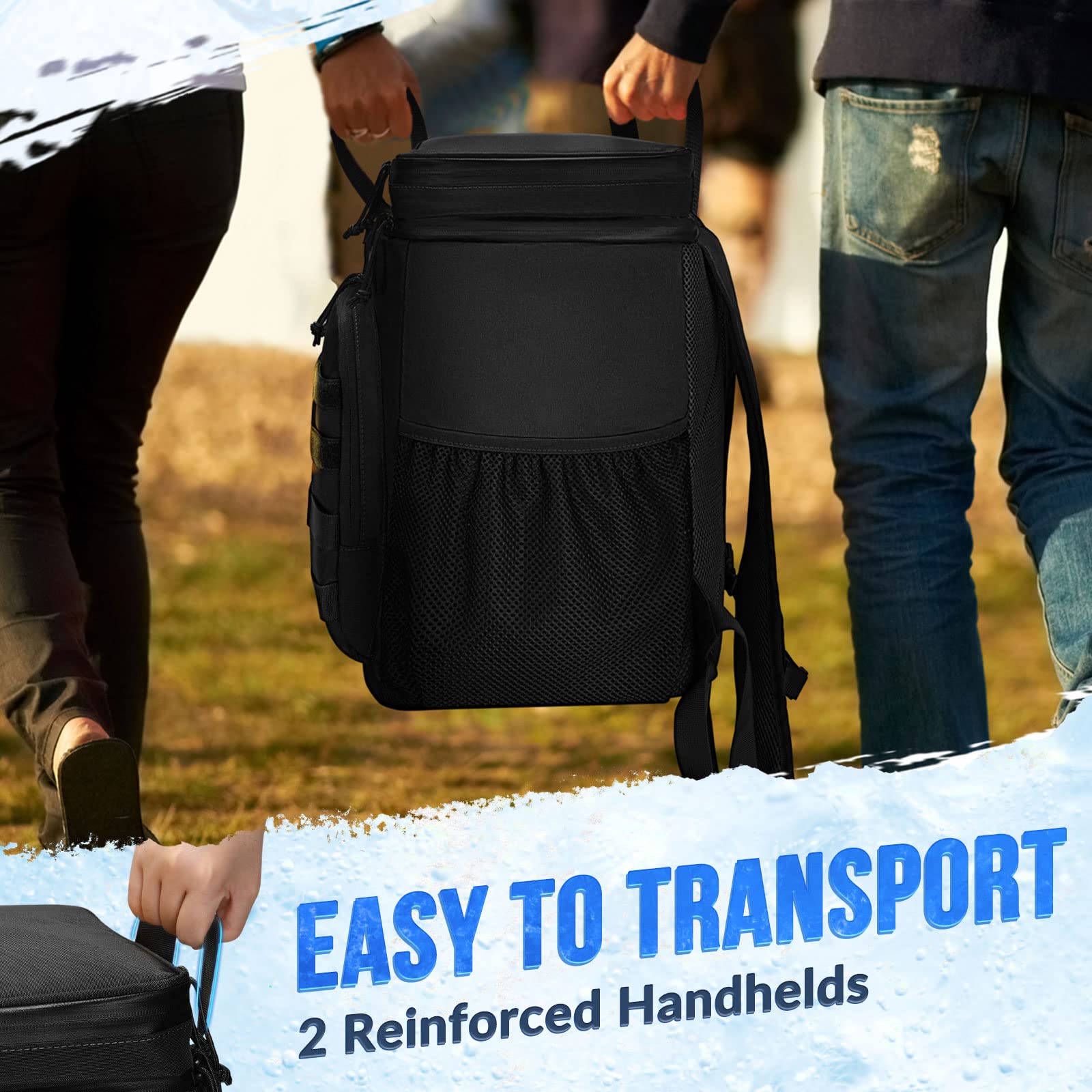 **AUTOWT 45 Can Insulated Cooler Backpack - Large Leakproof Tactical Soft Cooler for Camping, Hiking, Beach & Travel - Portable Beer & Drink Carrier for Men & Women**    *(Perfect for outdoor adventures, picnics, tailgating, and keeping drinks cold on the go!)*