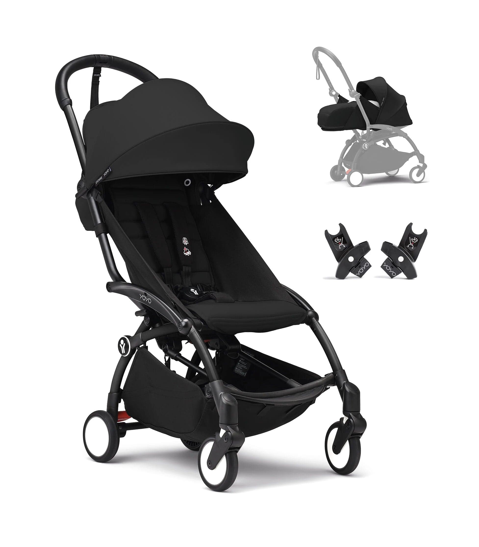 Stokke® YOYO³ Lightweight Baby Stroller - Newborn to Toddler Travel System with Bundle | Perfect for Air Travel, City Walks & Everyday Use