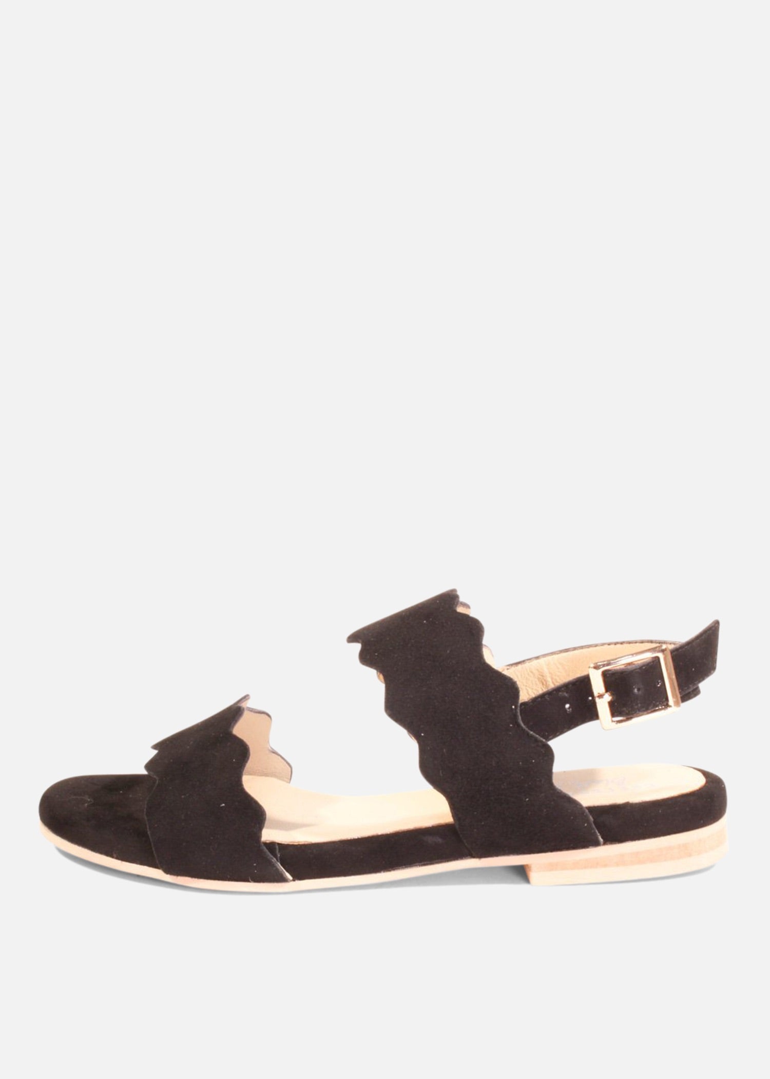 Jarden Suede Scallop Sandals - Women's Comfortable Summer Casual Shoes for Beach, Vacation & Outdoor Wear