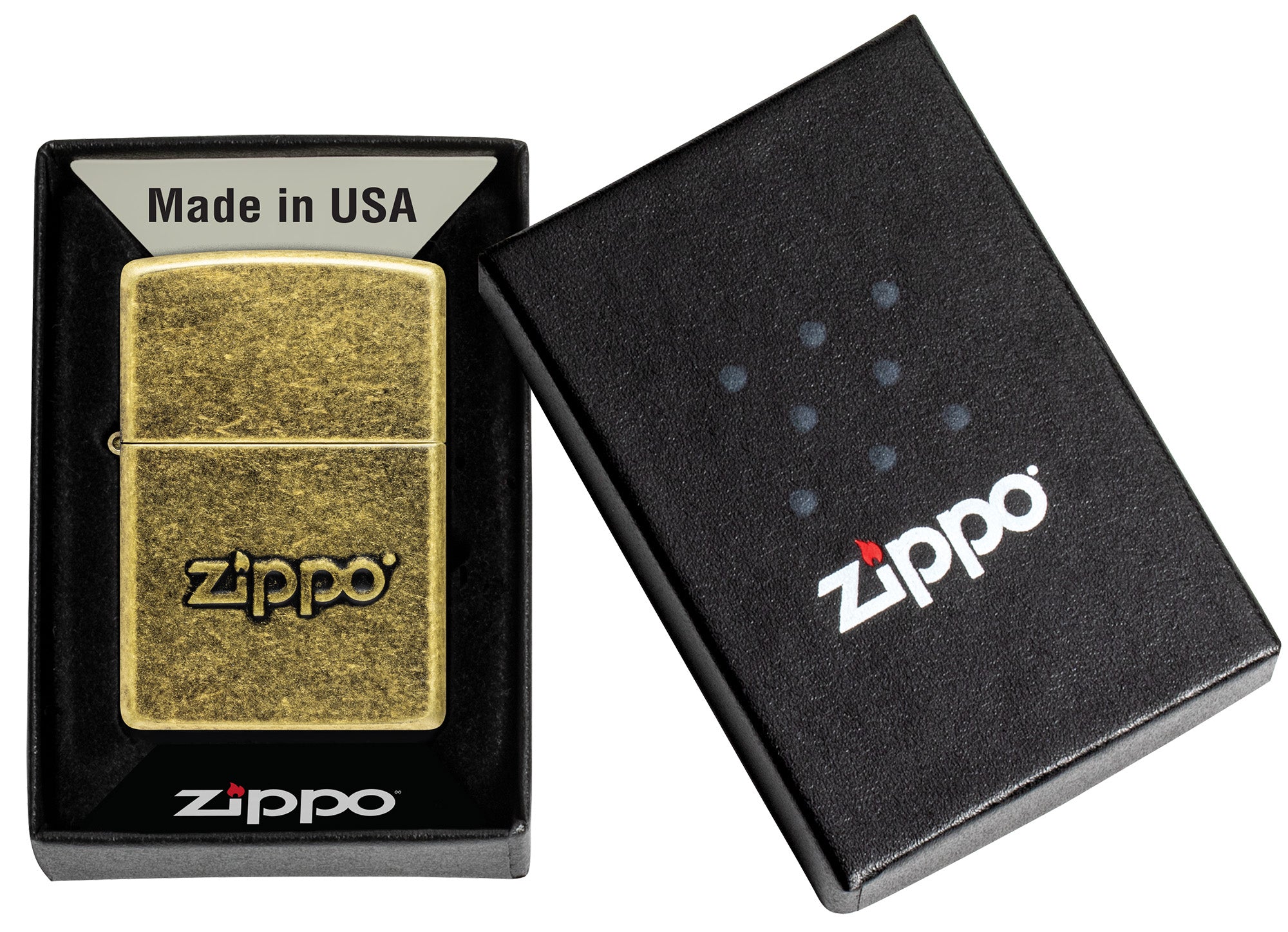 Vintage Zippo Lighter with Antique Stamp Design - Collectible Windproof Lighter for Outdoor Camping, Hiking & Everyday Carry (EDC)