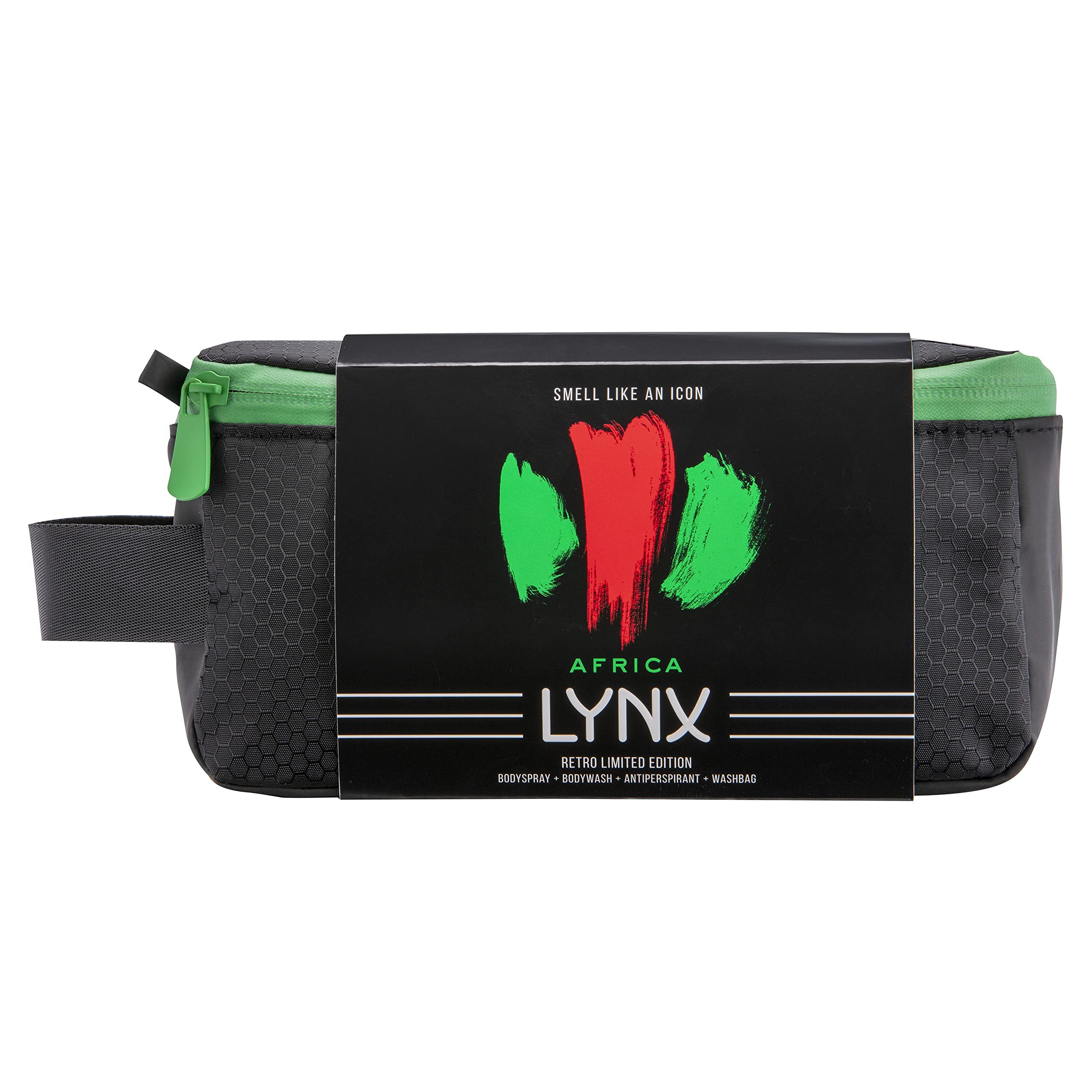 Lynx Africa Retro Limited Edition Trio - Men's 48-Hour Anti-Perspirant Deodorant, Body Spray & Shower Gel Gift Set with Wash Bag | Perfect for Travel, Gym & Daily Use | 3-Piece Fragrance Collection for Men
