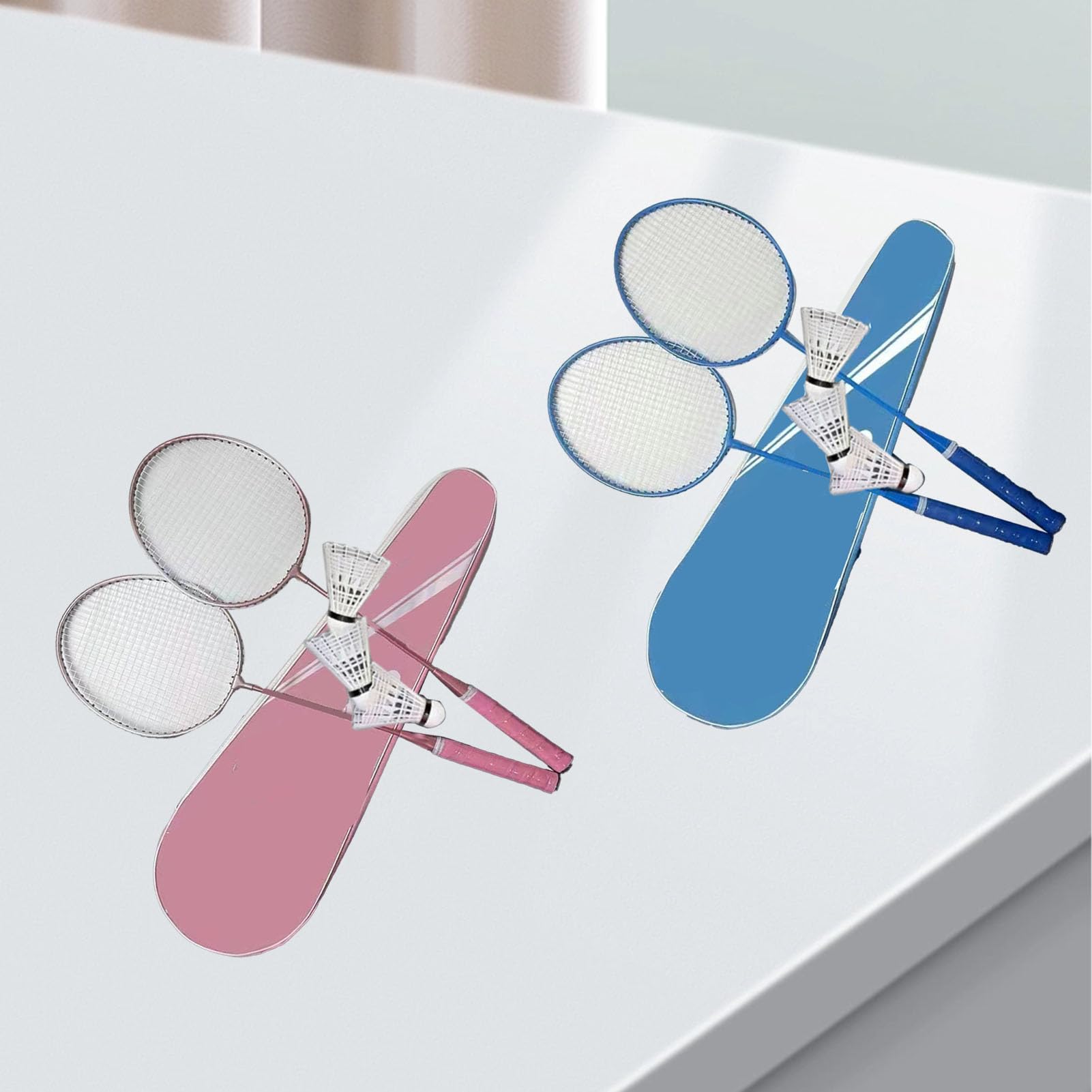VGEBY Badminton Rackets Set - 2 Pack Lightweight Racquets with 4 Shuttlecocks & Carrying Bag for Adults & Teens - Perfect for Outdoor, Backyard, Beach, Park & Family Games