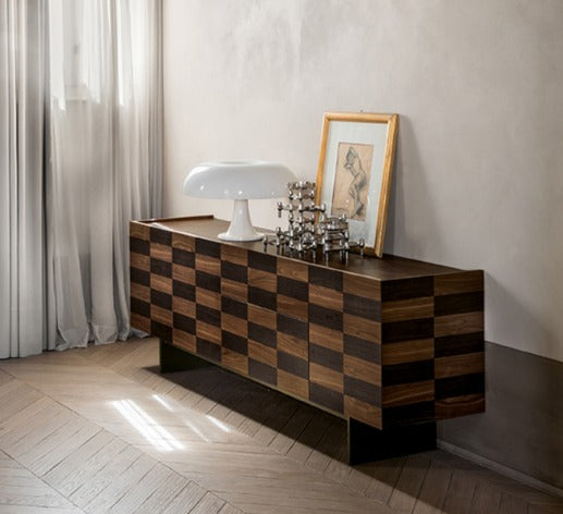 Tonin Casa Colosseo Sideboard - Italian Made Modern Wooden Buffet Cabinet for Dining Room & Living Room Storage