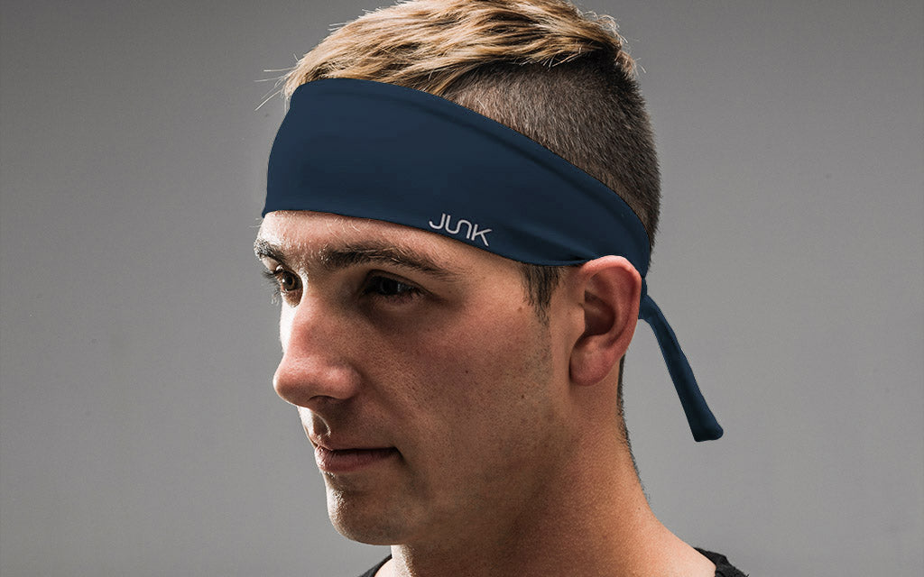 Stylish Navy Blue Stretchy Headband for Women - Perfect for Workouts, Yoga, Running & Everyday Wear
