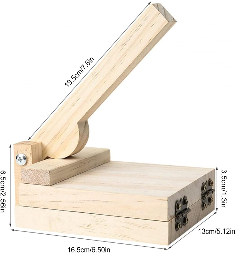 Premium Wooden Tortilla Press - Handmade Roti & Dumpling Maker for Authentic Mexican & Indian Cuisine | Durable Kitchen Pressing Tool for Homemade Flatbreads, Wraps & Empanadas | Perfect for Taco Nights & Family Cooking