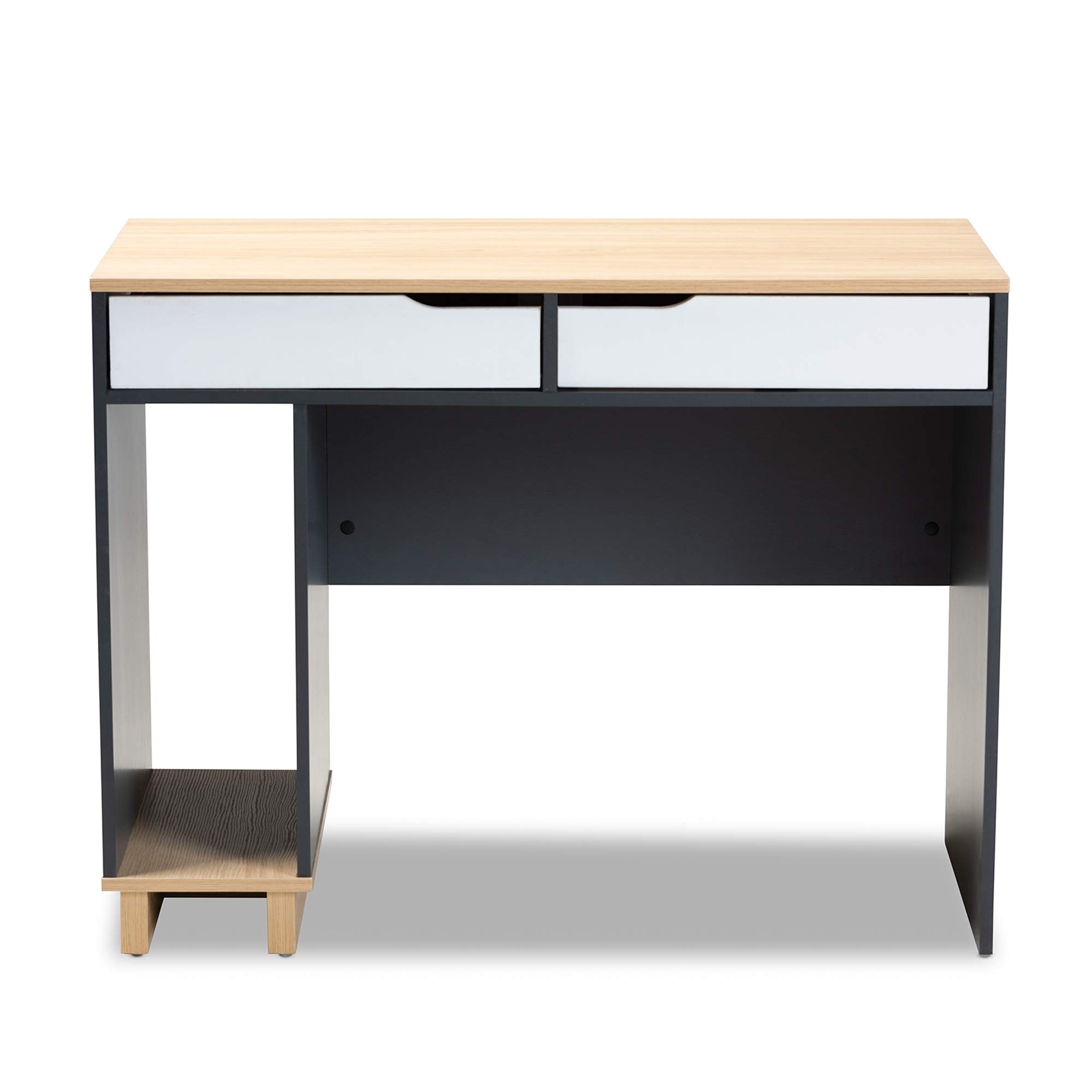 Baxton Studio Desk - Grey Oak White for Home Office