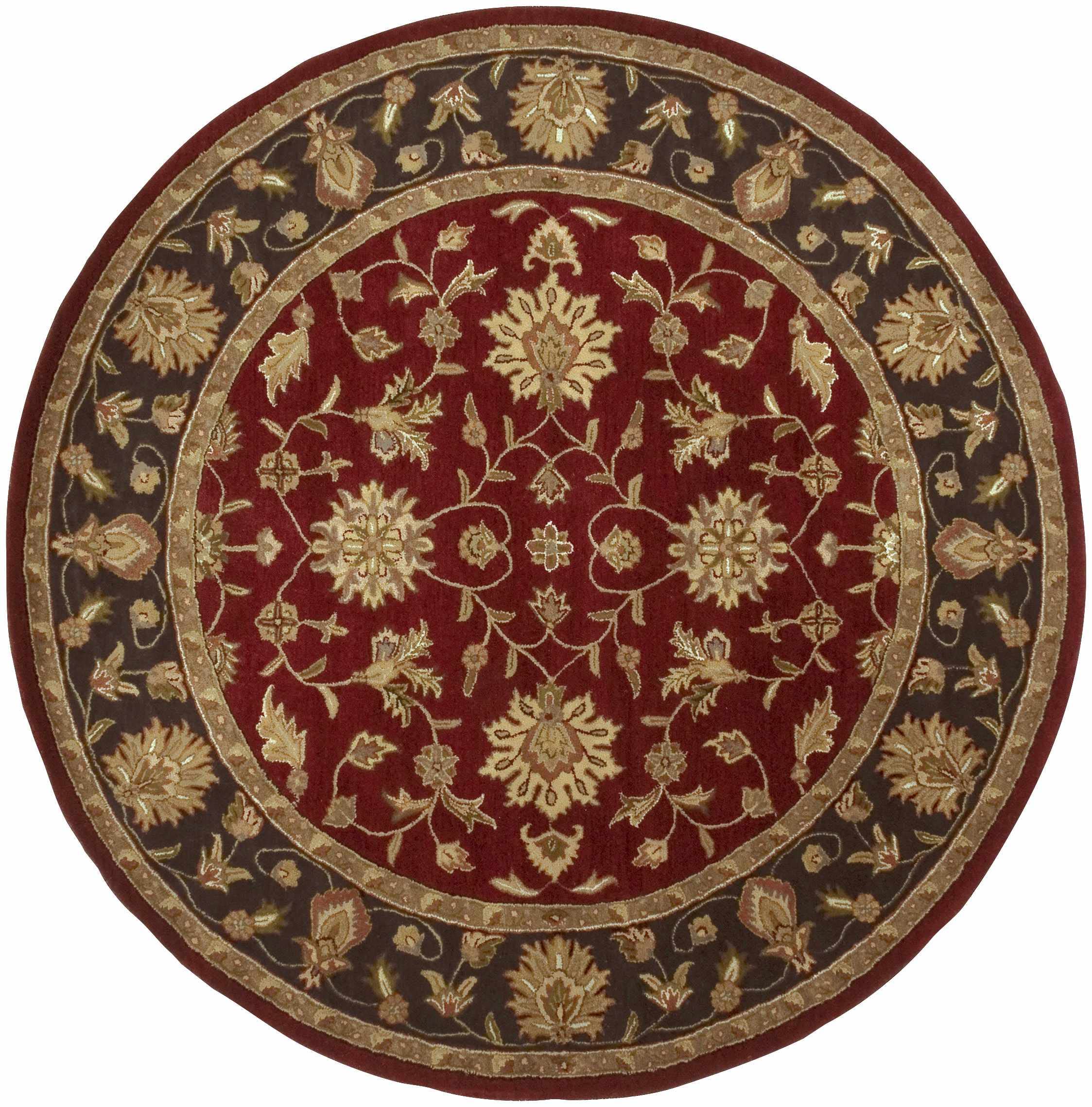 Hauteloom Porthcawl Wool Area Rug for Living Room & Bedroom - Traditional Design in Black, Brown, Red - 2' x 3' - Soft & Durable Floor Decor for Cozy Home Spaces