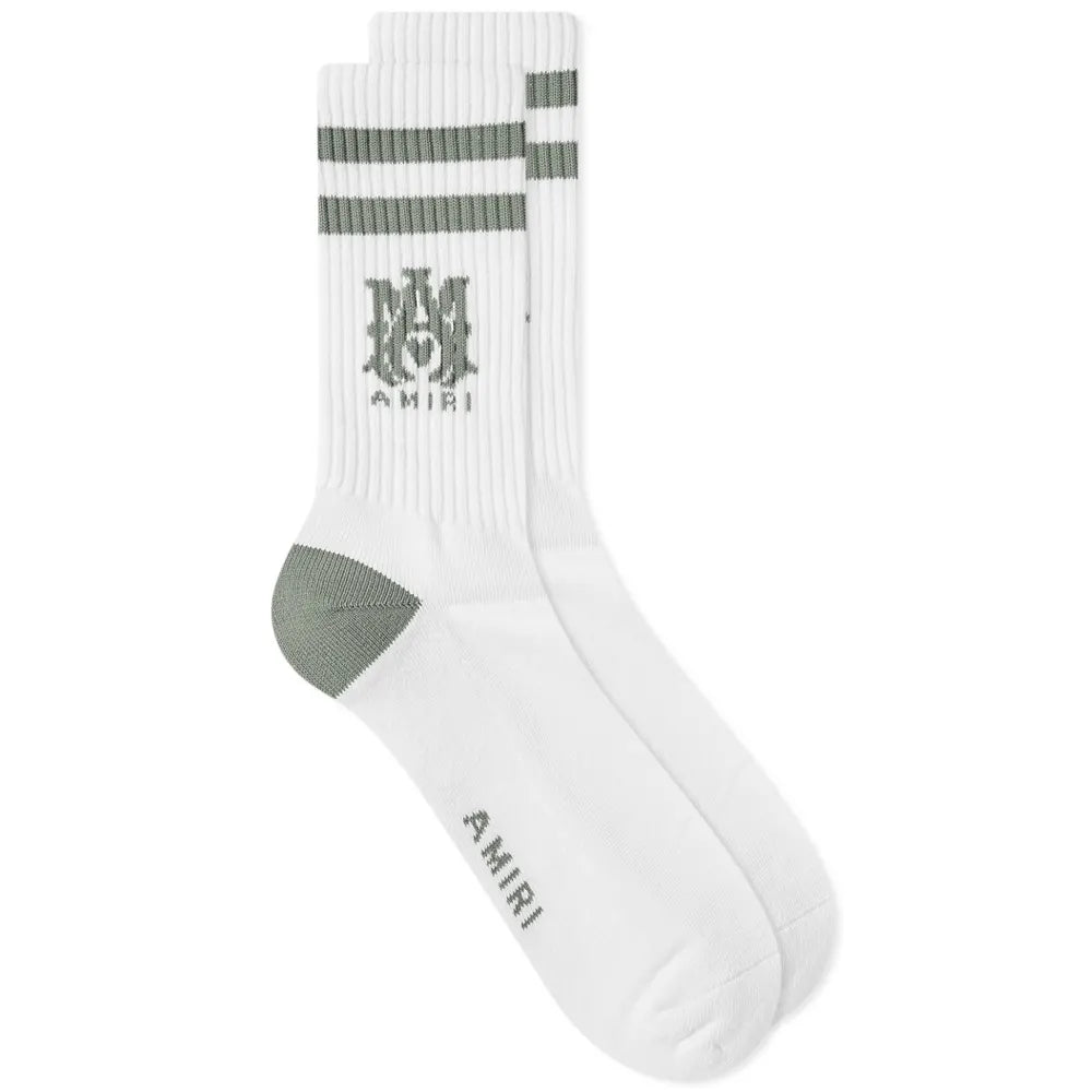 AMIRI Logo Socks for Men - Luxury Designer Crew Socks with Signature Logo - Perfect for Casual Wear, Sneakers & Street Style Fashion