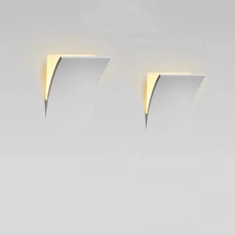 Minimalist Modern Wall Sconce Light - Set of 2, Dimmable LED Wall Lamp for Bedroom, Living Room, Hallway & Staircase Lighting