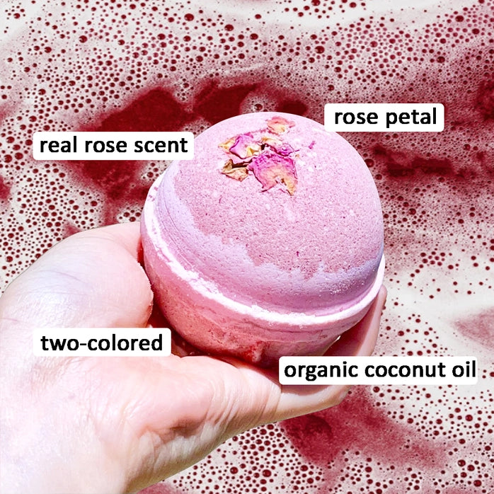 Wild Rose Botanic Bath Bomb – Natural & Aromatherapy for Relaxation | Perfect for Spa Nights & Self-Care
