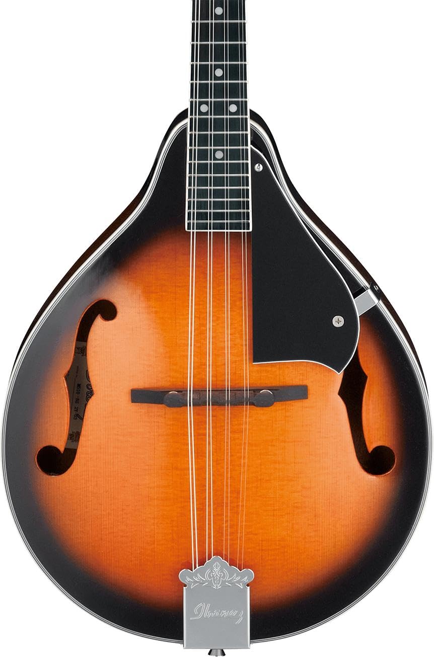 Ibanez M510 Mandolin - Brown Sunburst High Gloss Finish | Professional Quality Acoustic Mandolin for Bluegrass, Folk & Country Music | Perfect for Performances, Recording & Practice