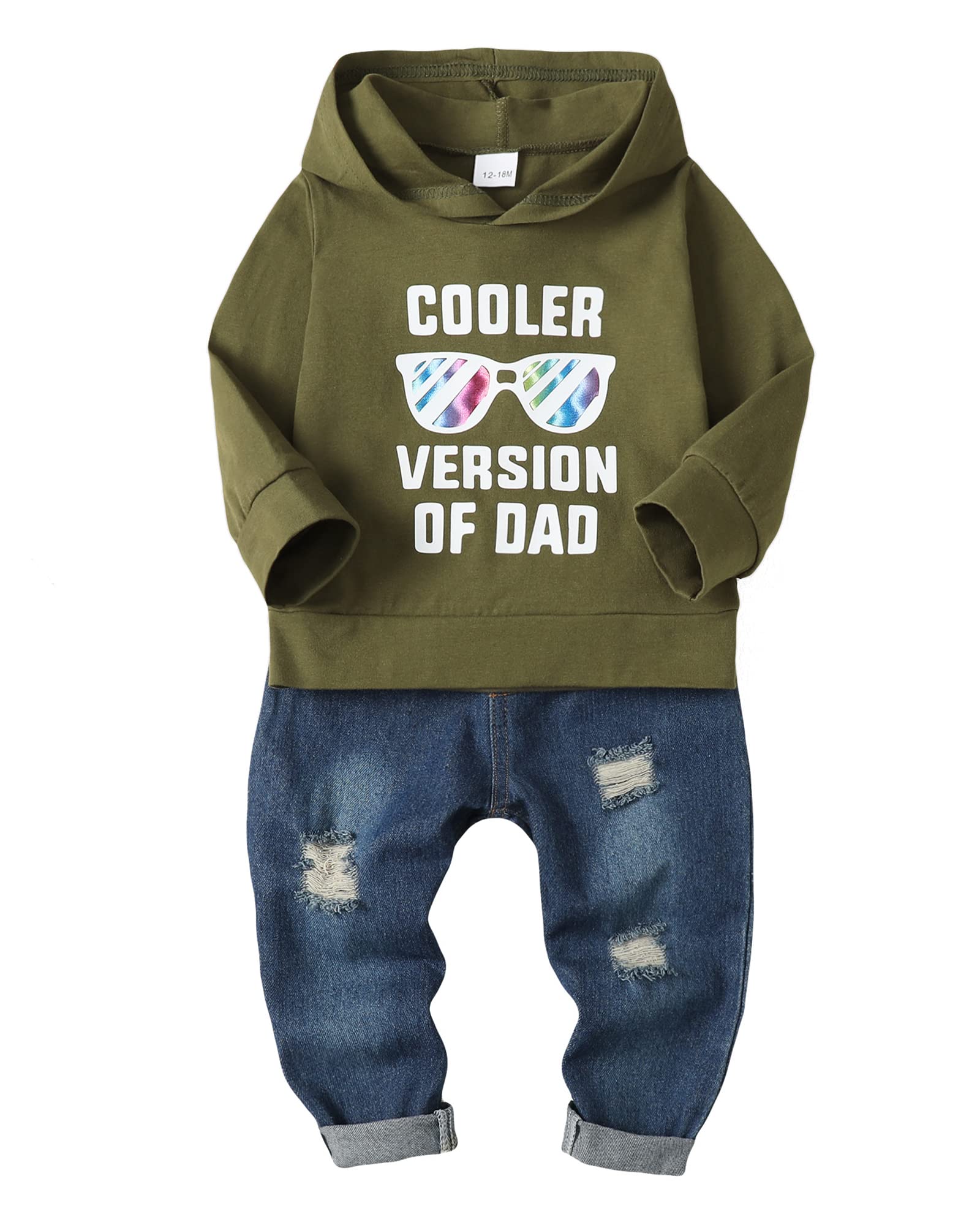 NZRVAWS Baby Boy Clothes Set - Cute Toddler Outfits for 6-24 Months & 2-5T (Hoodie Sweater + Long Pants) - Soft Cotton Infant Clothing for Playdates, Family Photos & Everyday Wear