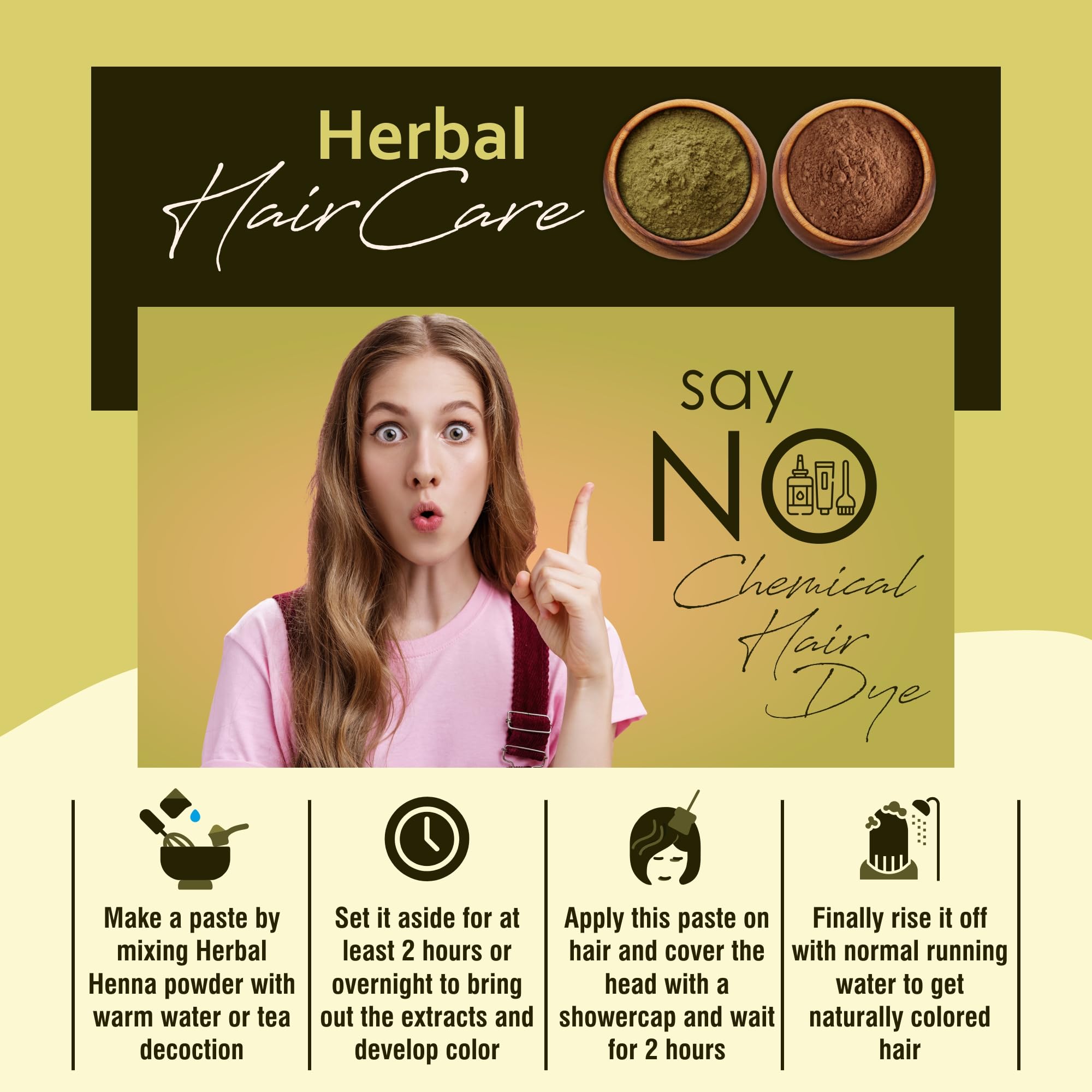 Natural Ayurvedic Herbal Mehndi & Katha Powder for Hair Coloring - 200g | Chemical-Free Herbal Hair Dye | Organic Hair Volume & Growth Treatment | Perfect for Gray Coverage, Henna Tattoos & Hair Care Routine