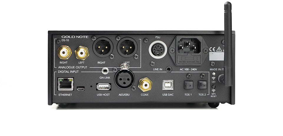 Gold Note DS-10 EVO High-End Streamer & DAC/Preamplifier (2023 Model) - Audiophile Music System for Home Theater & Hi-Fi Listening Rooms