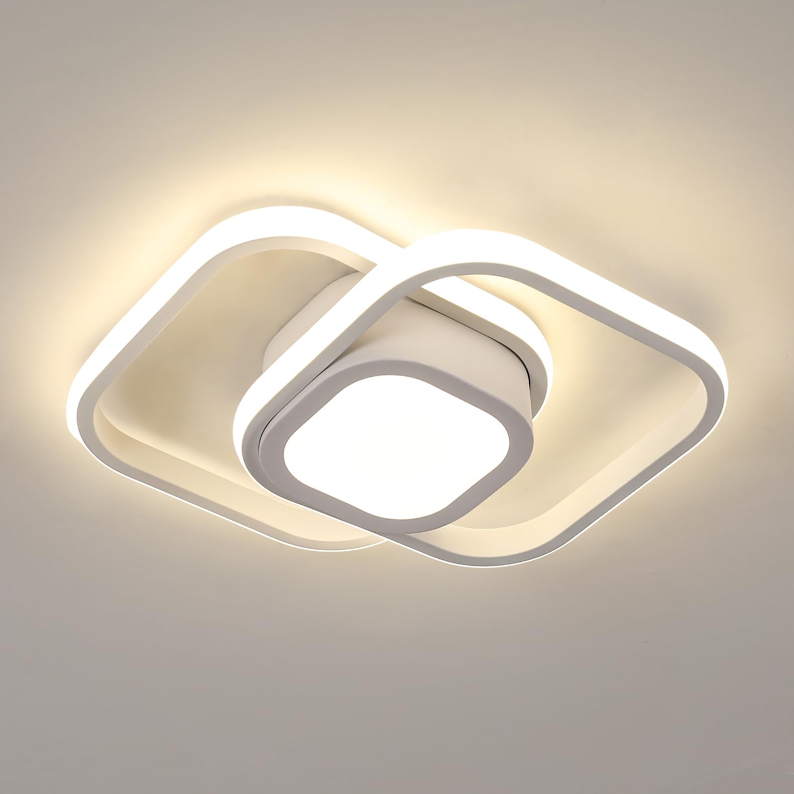 DAXGD 32W 3600LM LED Ceiling Light, Modern Square Acrylic Panel Light, 4500K Natural White, Energy Saving Flush Mount Fixture for Bedroom Kitchen Dining Room Hallway - Perfect for Home Office Lighting and Interior Decor
