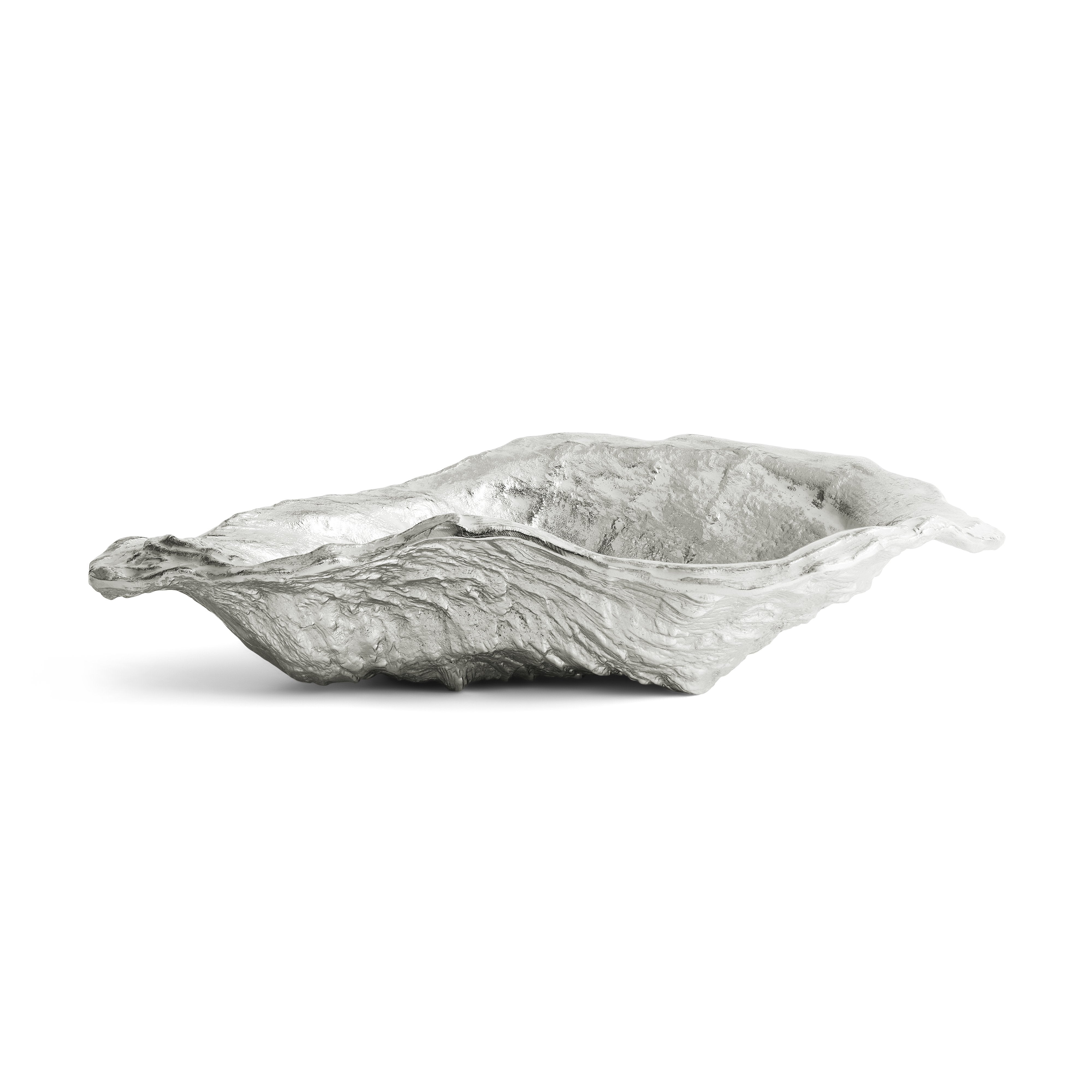 Ocean Reef Oyster Shell Bowl - Natural Decorative Serving Dish for Seafood, Sushi & Appetizers - Perfect for Beach Weddings, Coastal Home Decor & Party Platters