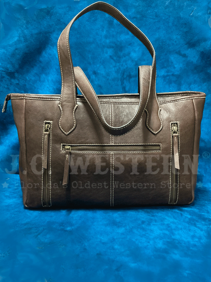 Ariat Women's Calf Hair Patchwork Savannah Collection Tote Bag in Brown - Stylish Cowgirl Purse for Western Fashion & Everyday Use