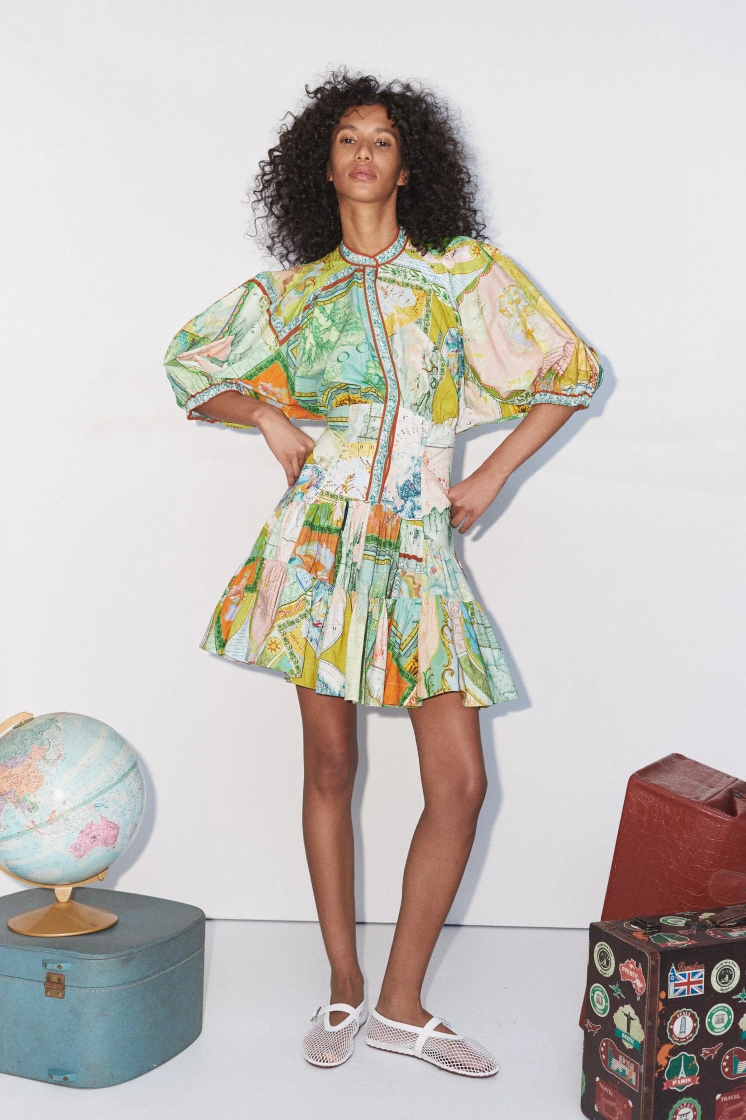 ATLAS MINI DRESS - Women's Flowy Short Sleeve Summer Dress for Casual Wear, Beach & Vacation Outfits