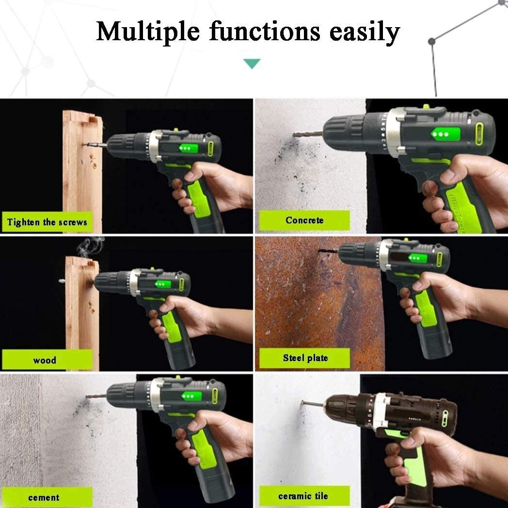 Rechargeable Cordless Electric Screwdriver Set with Carrying Case - Perfect for DIY Home Repairs, Furniture Assembly & Automotive Maintenance