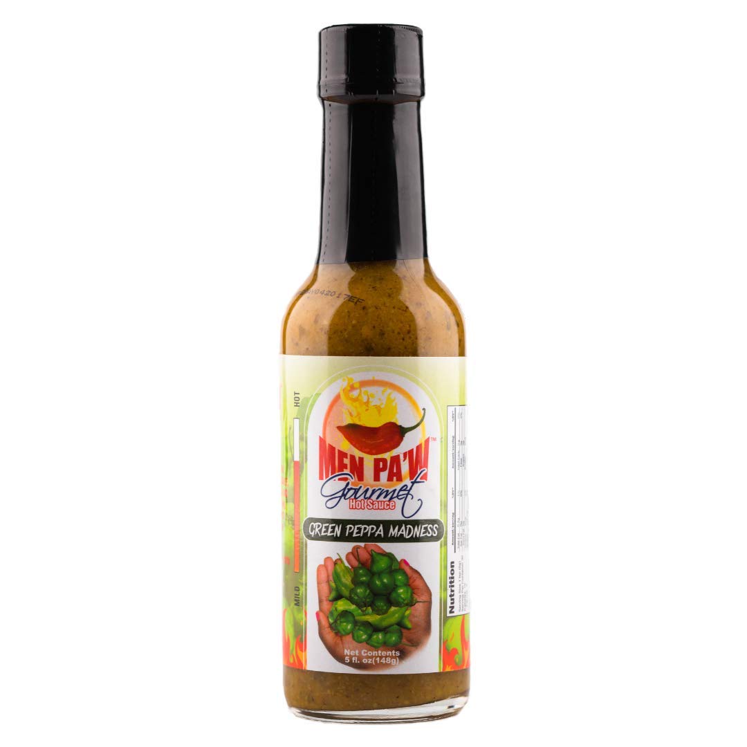 Gourmet Green Peppa Madness Hot Sauce for Men - 5 oz Bottle | Spicy Chili Sauce for Tacos, Wings & BBQ | Premium Hot Sauce Gift for Hot Food Lovers