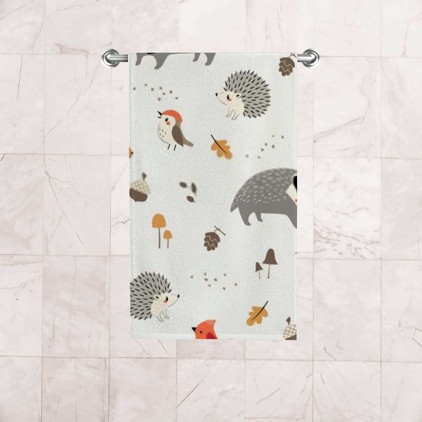 Cute Cartoon Kawaii Woodland Animals & Birds Microfiber Towel Set - 2 Pack 15