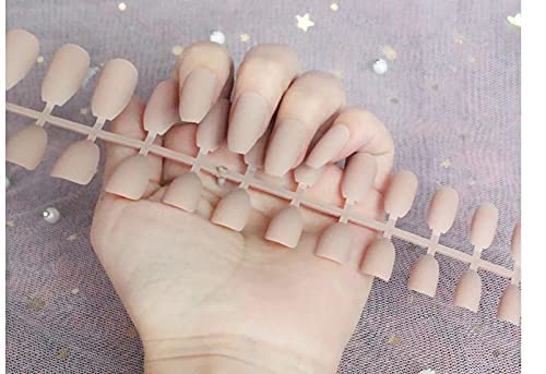 VIKSON INTERNATIONAL 24 Pcs Sky Blue Press On Nails - Matte Ballet Tip Fake Nails Extension Set with Nail Glue & Stickers | DIY Artificial Nails Kit for Women & Girls | Perfect for Parties, Weddings & Daily Wear