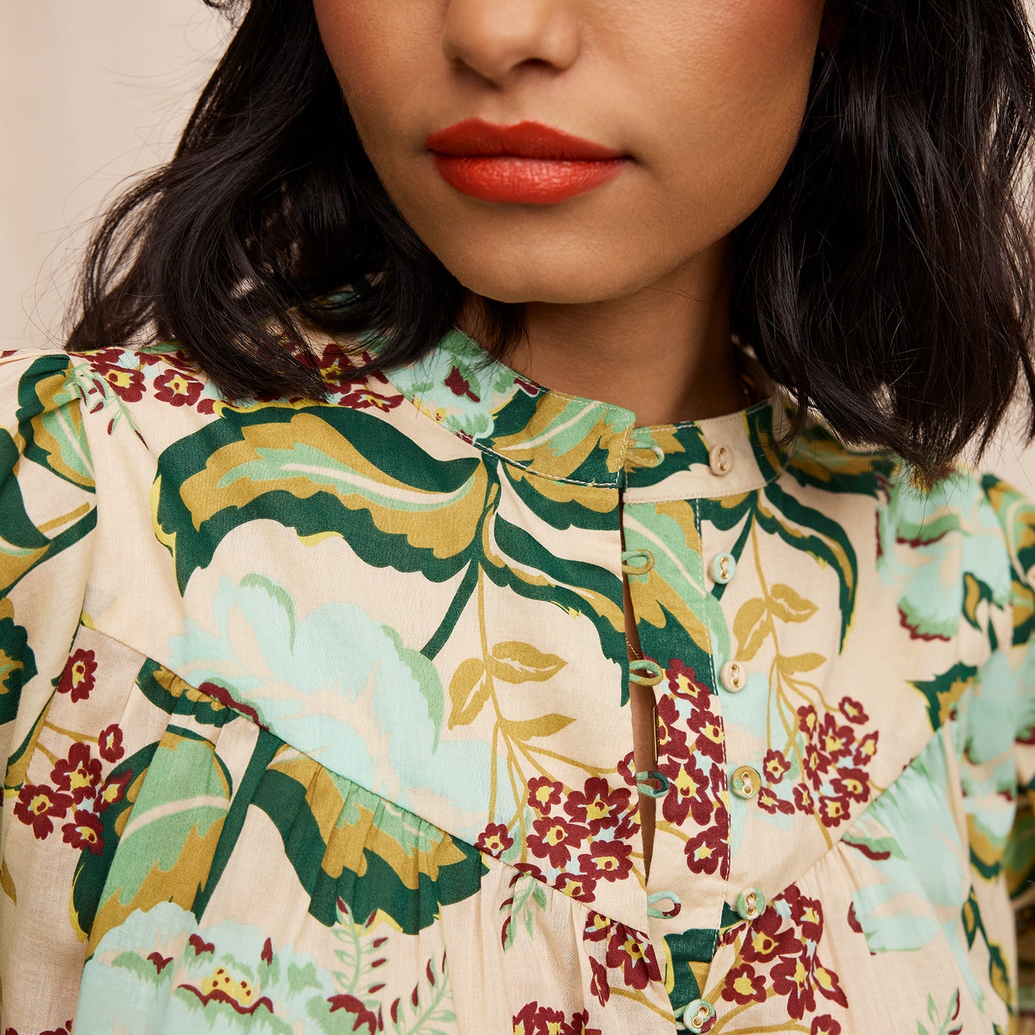 Margot Blouse Women's Elegant Floral Print Tunic Top - Perfect for Office Wear, Casual Outings & Special Occasions