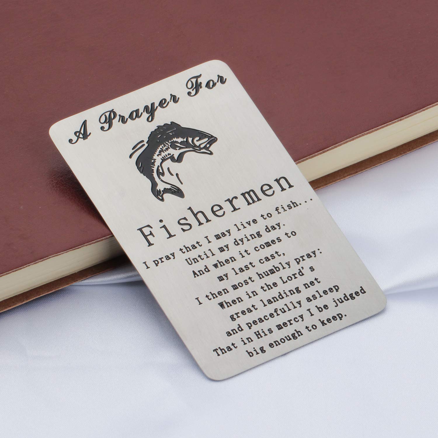 PLITI Fisherman Prayer Wallet Insert - Christian Fishing Gifts for Men, Dad, Grandfather & Godfather - Perfect for Father's Day, Fishing Buddies & Nautical Enthusiasts - Ideal for Church, Boat Trips & Outdoor Adventures