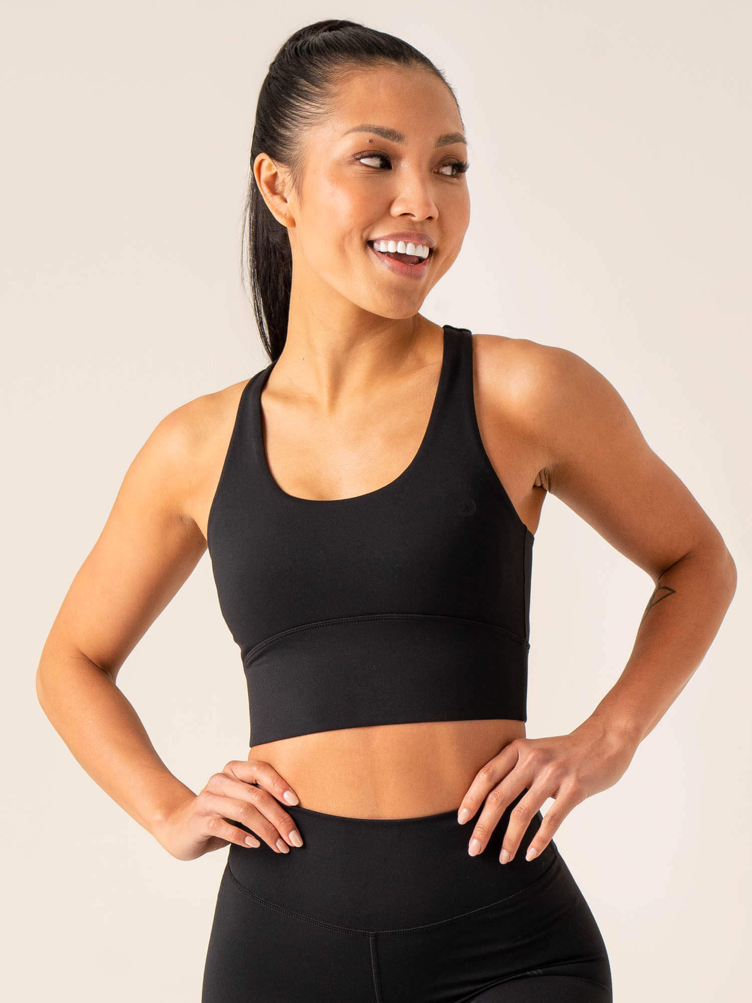 NKD Arch Sports Bra for Women - High Support Workout Bra in Black - Perfect for Running, Yoga & Gym