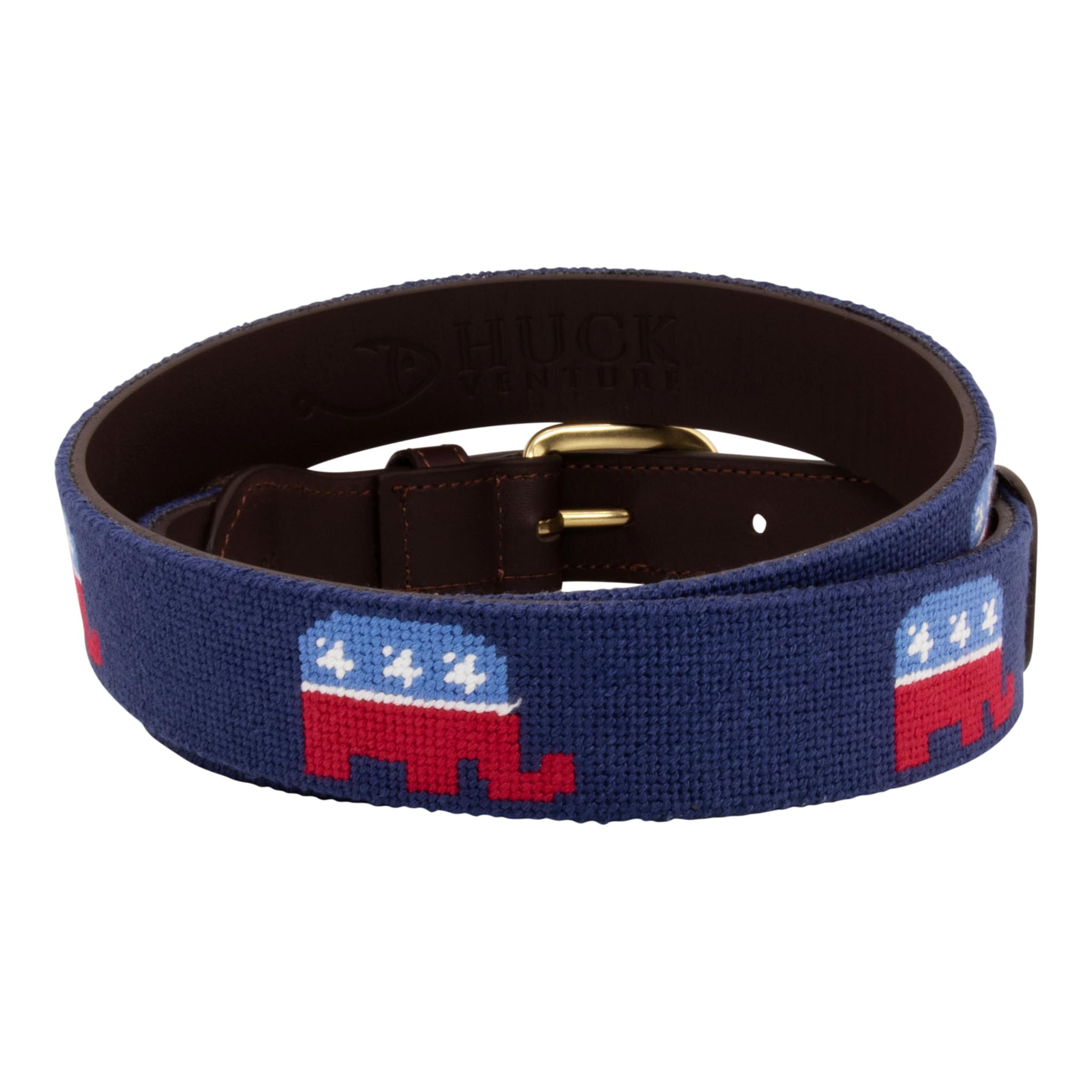 Premium Full Grain Leather Needlepoint Belts for Men - Handcrafted with Cotton Thread & Solid Brass Buckle - Perfect for Business, Casual & Formal Wear