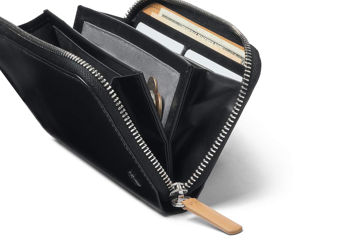 Bellroy Folio Premium Leather Wallet with Zipper Closure - Slim RFID Blocking Bifold Wallet for Men & Women, Perfect for Travel, Business & Everyday Use