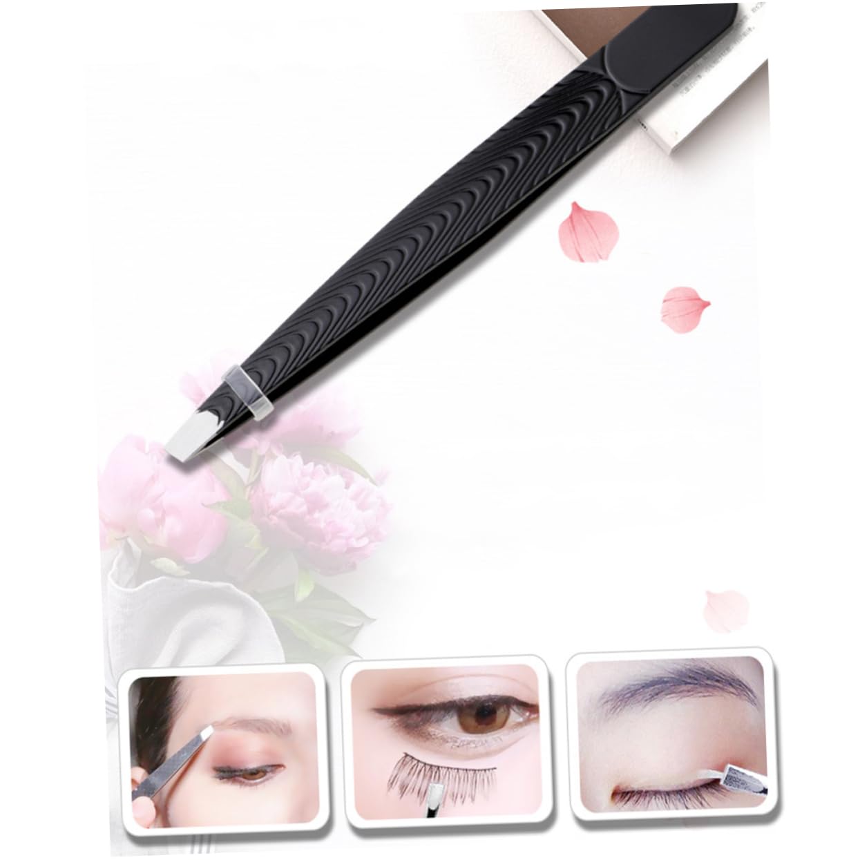 5pcs Stainless Steel Eyebrow Tweezers Set - Precision Brow Shaping Kit for Men & Women - Perfect for Eyebrow Grooming, Makeup & Beauty Care at Home or Salon