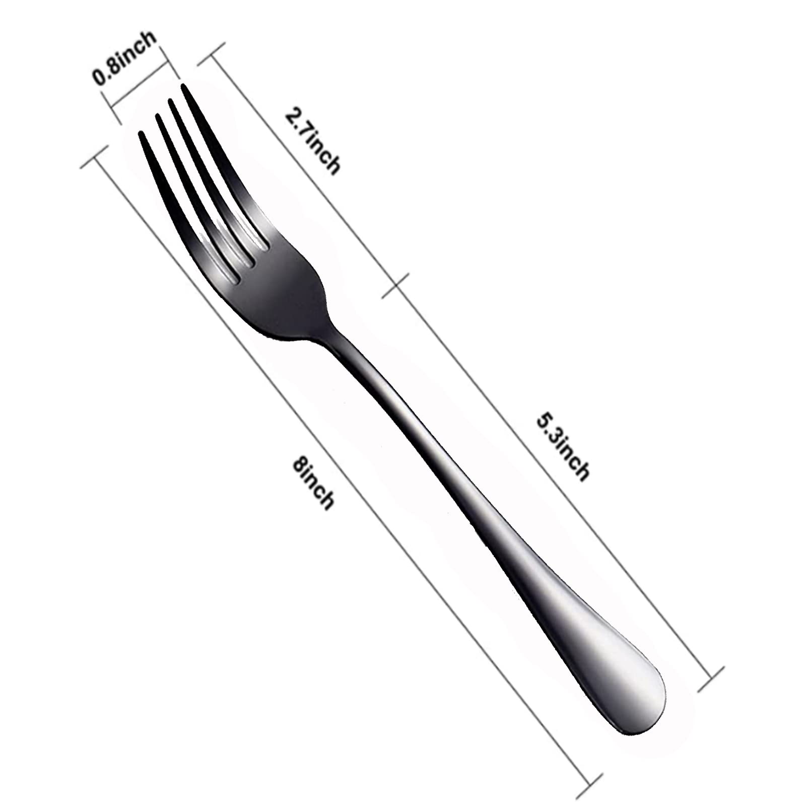 What The Fork Dinner Forks - Funny Engraved Stainless Steel Tableware Set (8 Inches, Black) - Unique Gifts for Couples, Weddings, Anniversaries & Valentine's Day - Perfect for Romantic Dinners, Special Occasions & Humorous Kitchen Decor