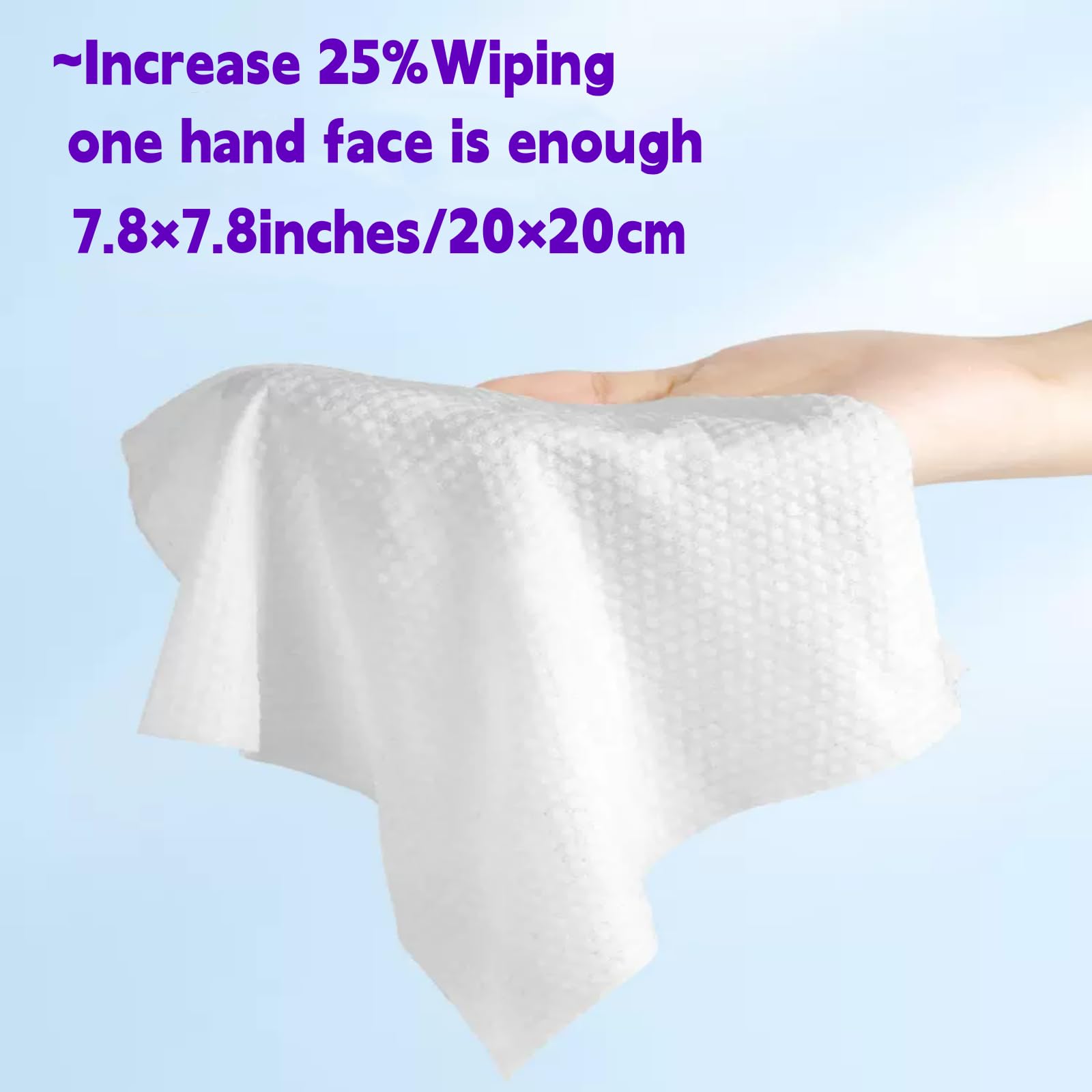 **Disposable Face Towels for Makeup Removal & Cleaning - 100% Cotton, Hypoallergenic, Biodegradable - Gentle for Baby & Sensitive Skin (Pack of 3) - Perfect for Travel, Gym & Daily Skincare Routine**