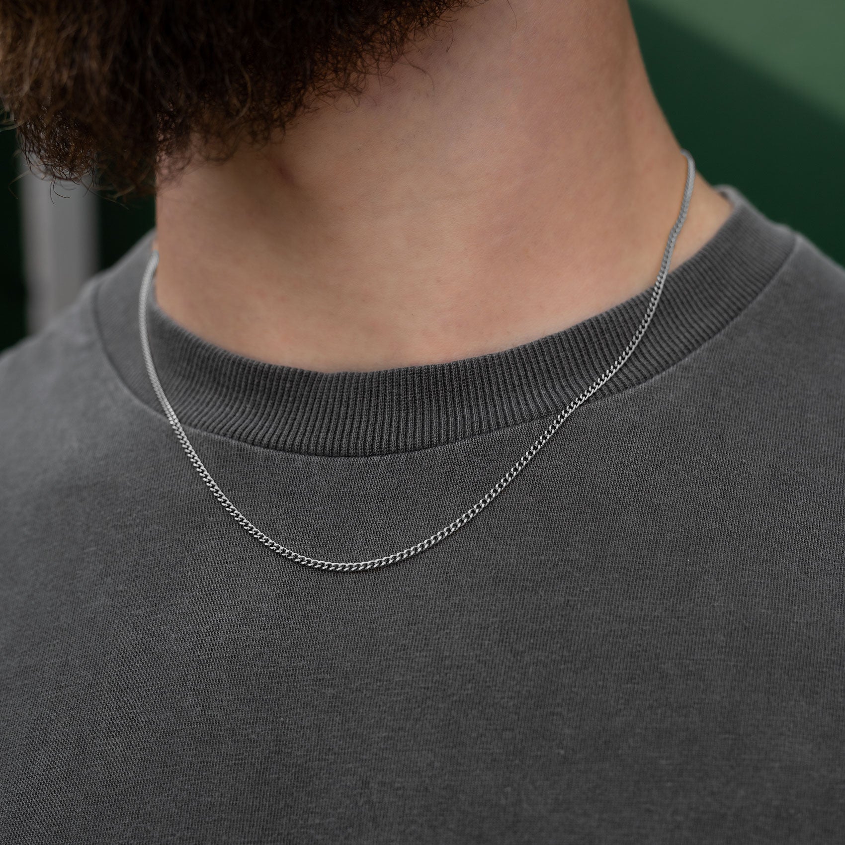 2.3mm Curb Chain Necklace for Women - Dainty Gold Silver Stainless Steel Jewelry - Perfect for Layering, Everyday Wear & Gift Giving