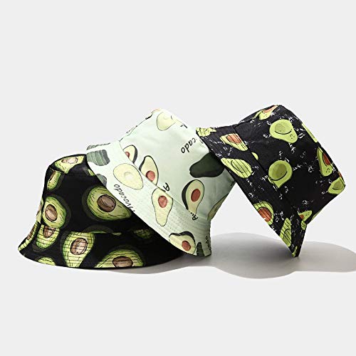 FASHIXD Reversible Bucket Hats for Women & Men - Summer Fruit Print Fisherman Cap, Packable Outdoor Sun Hat for Beach, Hiking & Travel