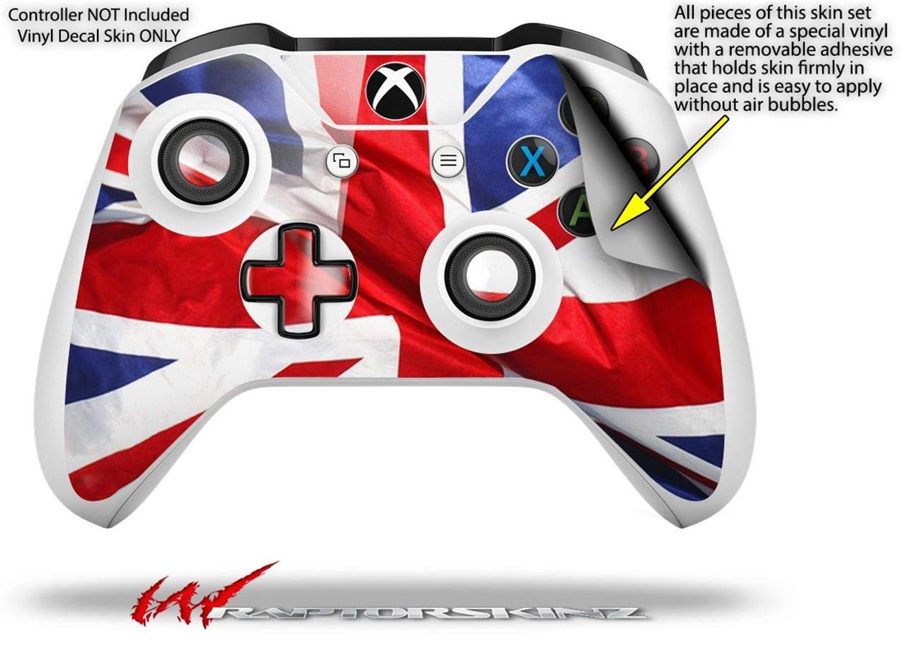 WraptorSkinz Vinyl Skin Wrap for XBOX One S/X Controller - Union Jack Design | Custom Decal, Protective Cover | Perfect for Gaming, Gifts & Personalization (Controller Not Included)
