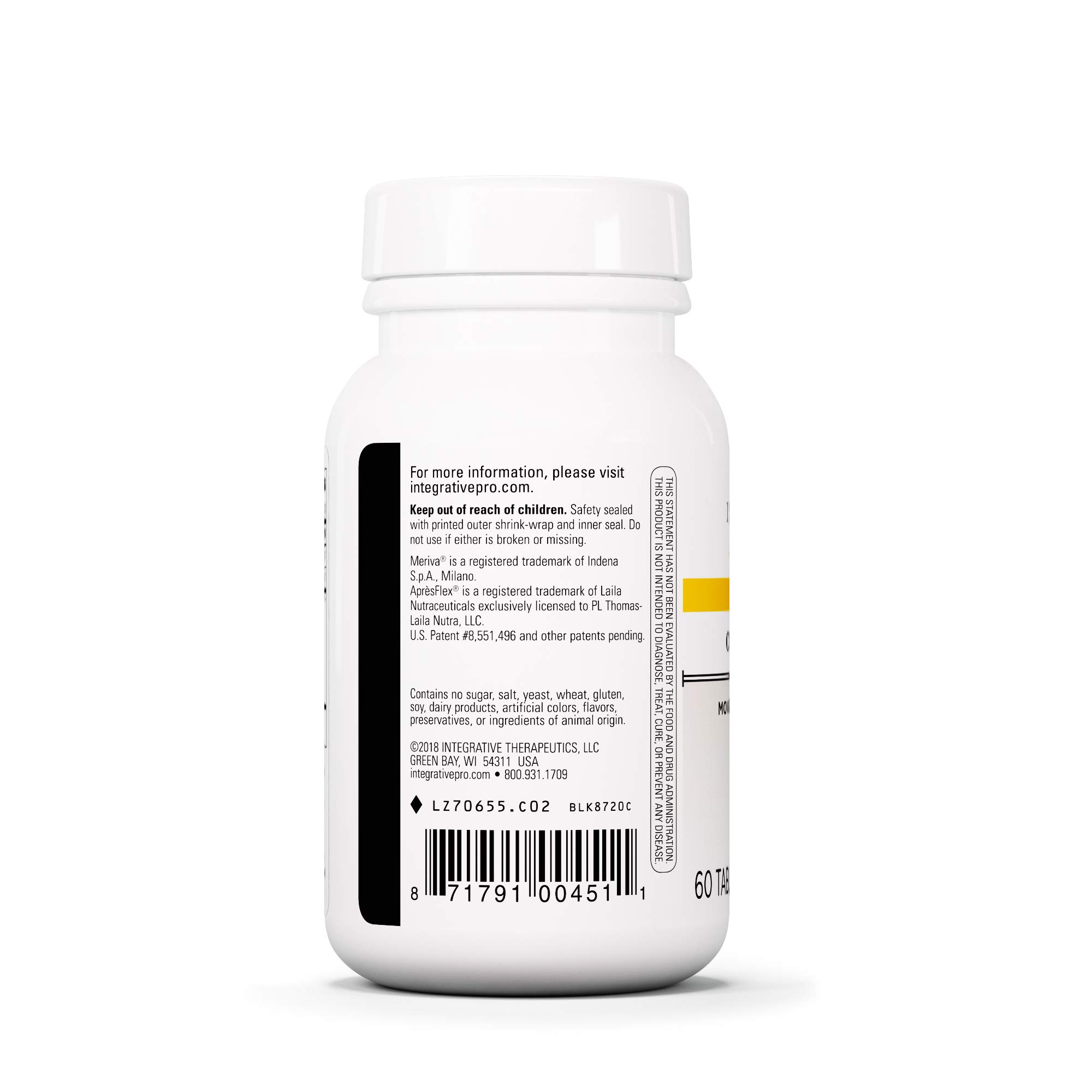 Integrative Therapeutics Curcumax Pro - Turmeric Curcumin Supplement with Meriva Extract for Joint & Mobility Support - Dairy-Free, Vegan Formula - 60 Tablets - Supports Active Lifestyle & Post-Workout Recovery