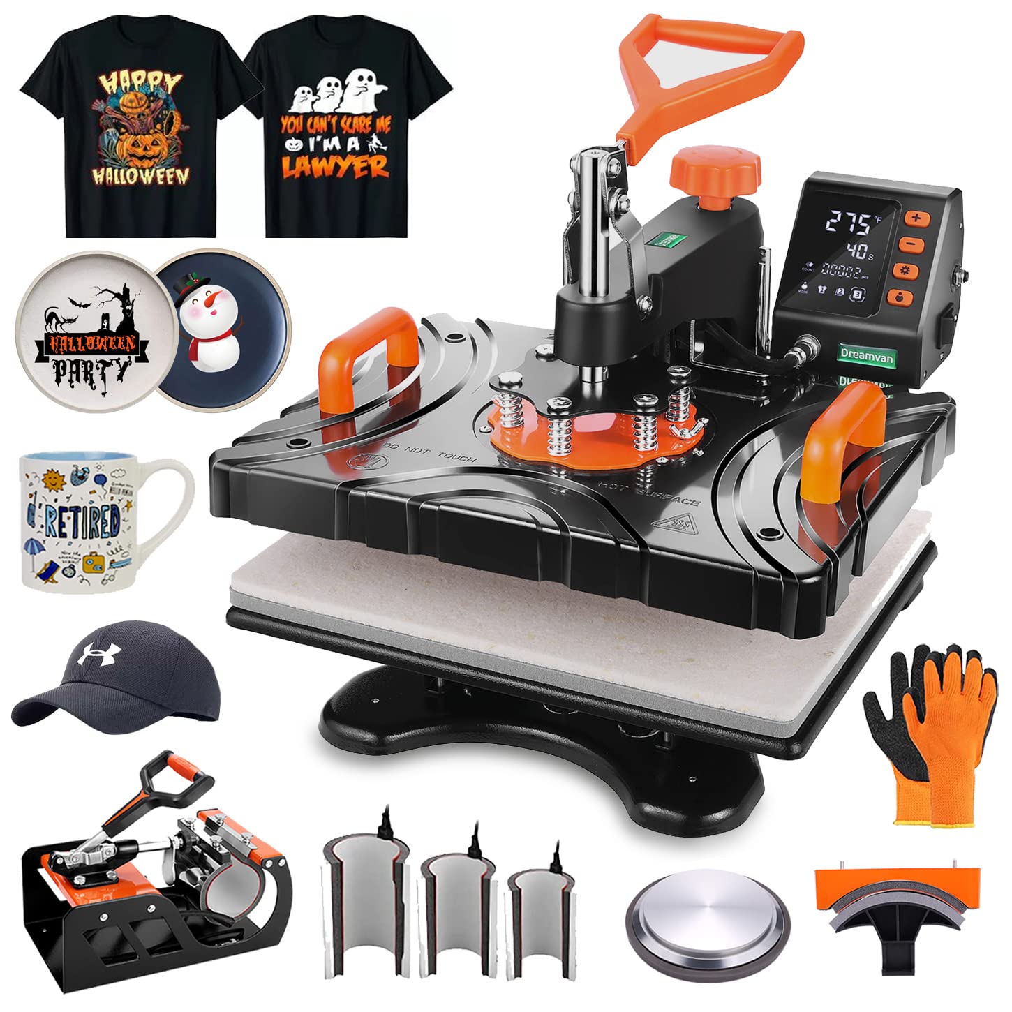 **DREAMVAN 8-in-1 Heat Press Machine, 12