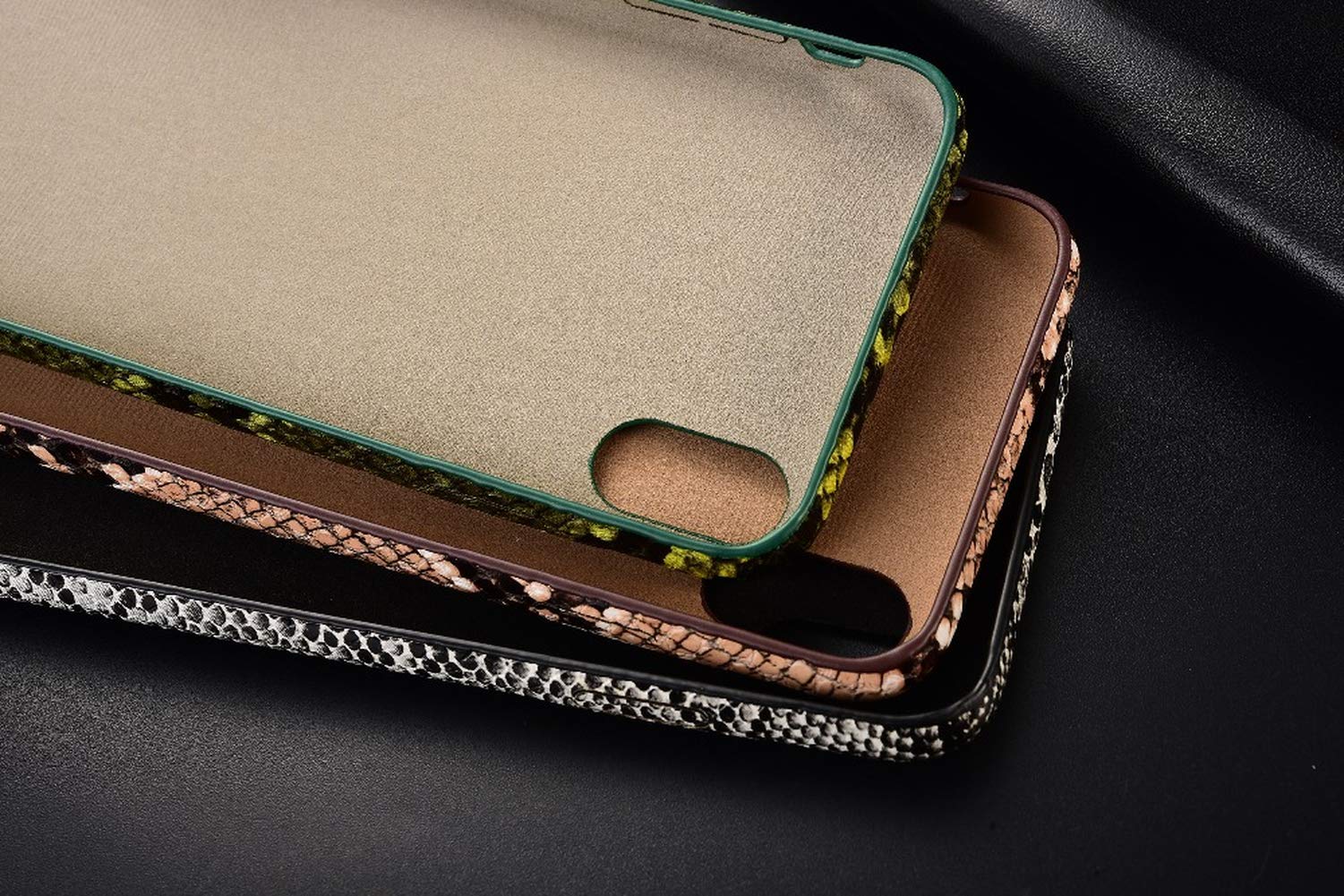 Snake Skin Print PU Leather Phone Case for iPhone 8 - Premium Crocodile Texture Soft Back Cover with Protective Bumper (Snake Brown) | Stylish Protection for Work, Travel & Everyday Use