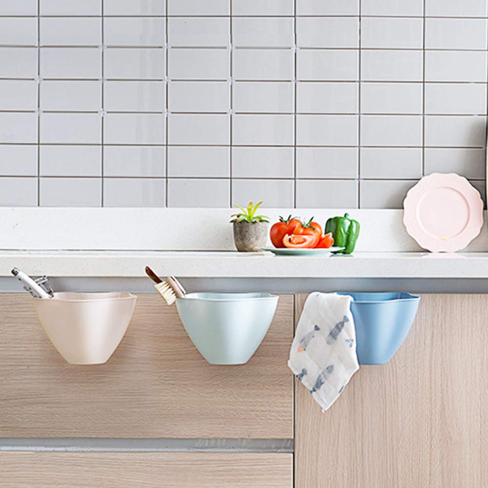 Hanging Trash Bin for Kitchen Cabinet Drawer Door - Mini Wastebasket for Kitchen, Office, Hotel, Restaurant & Cafe - Space-Saving Grey Garbage Can - Perfect for Small Spaces & Organization