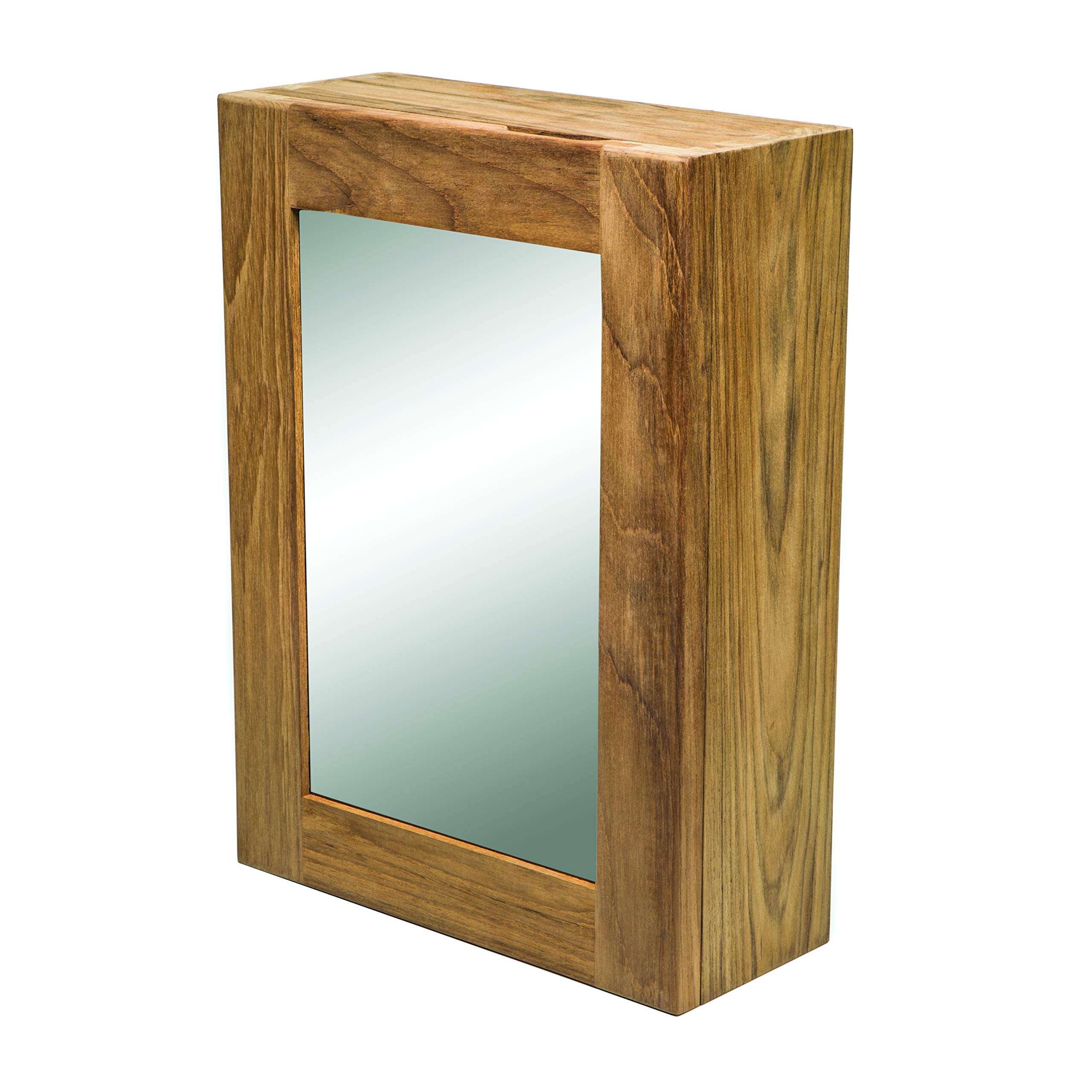 Whitecap 62354 Teak Wood Medicine Cabinet with Mirror - Perfect for Bathroom, Bedroom, and Vanity Storage Organization