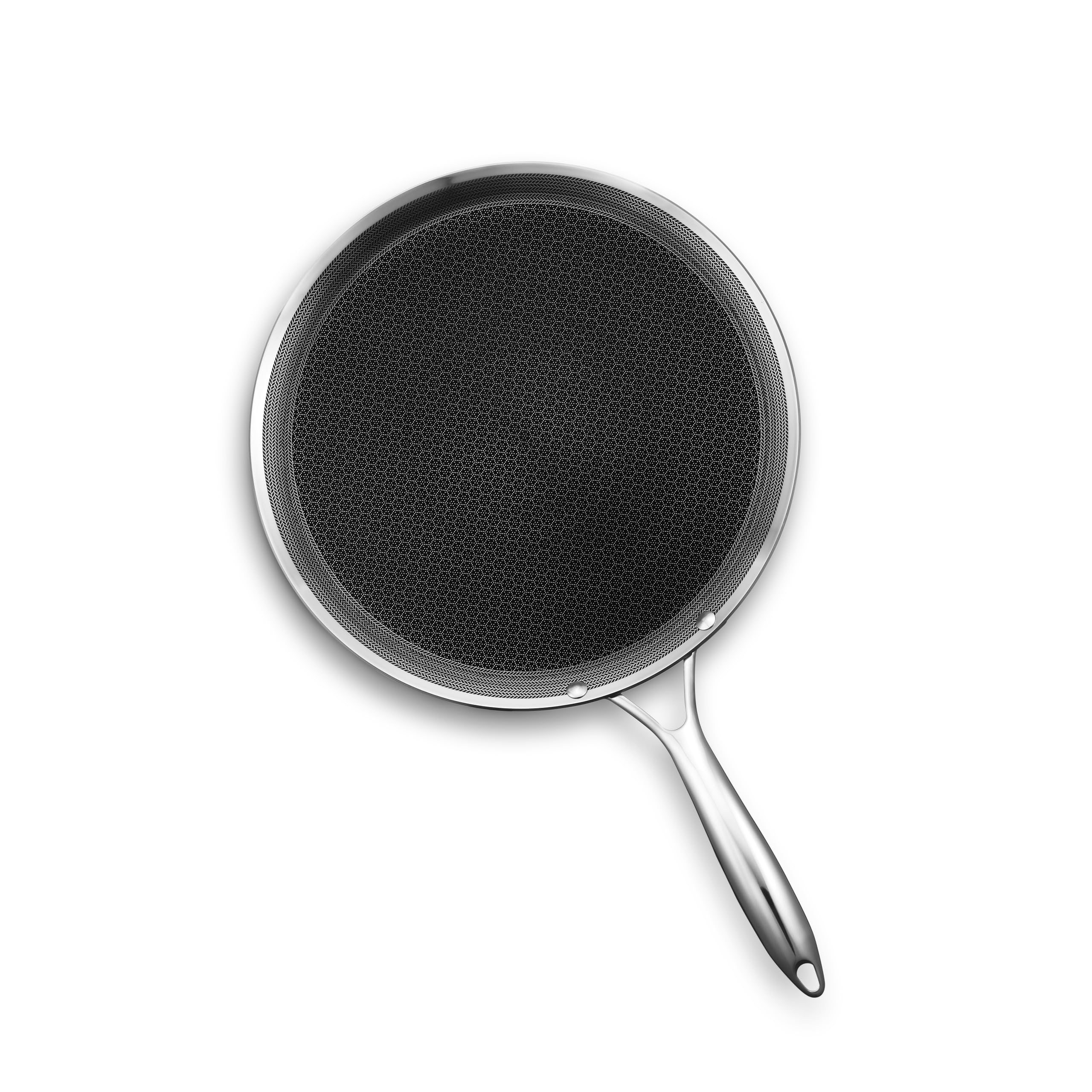 HexClad Hybrid Nonstick 12-Inch Griddle Pan - Stay-Cool Handle, Dishwasher & Oven Safe (900°F), Induction Compatible for All Cooktops - Perfect for Pancakes, Burgers & Seared Steaks at Home