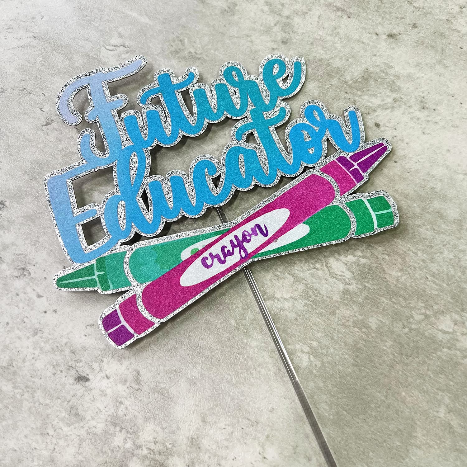 Future Educator Cake Topper | Congrats Teacher Graduation Cake Decor | Teacher Grad Party Supplies | Perfect for Teacher Appreciation, Retirement & Graduation Celebrations