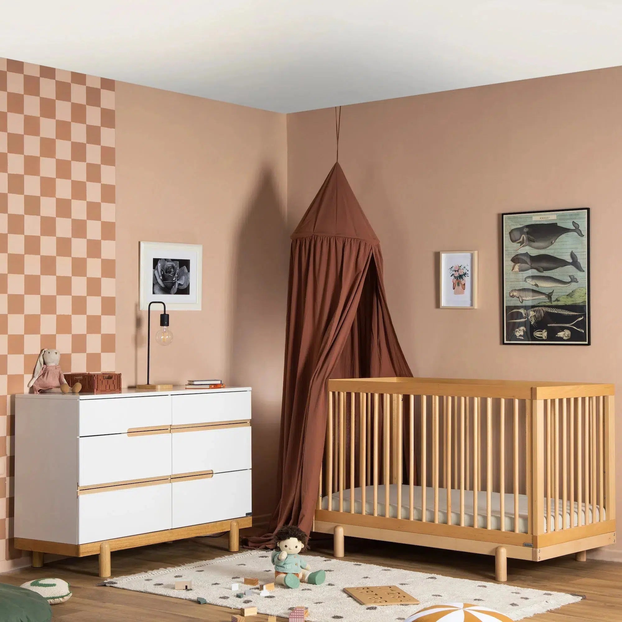 Bliss 4-in-1 Convertible Baby Crib - Natural Wood Finish | Nursery Furniture for Newborns to Toddlers | Perfect for Modern Nursery & Bedroom Decor