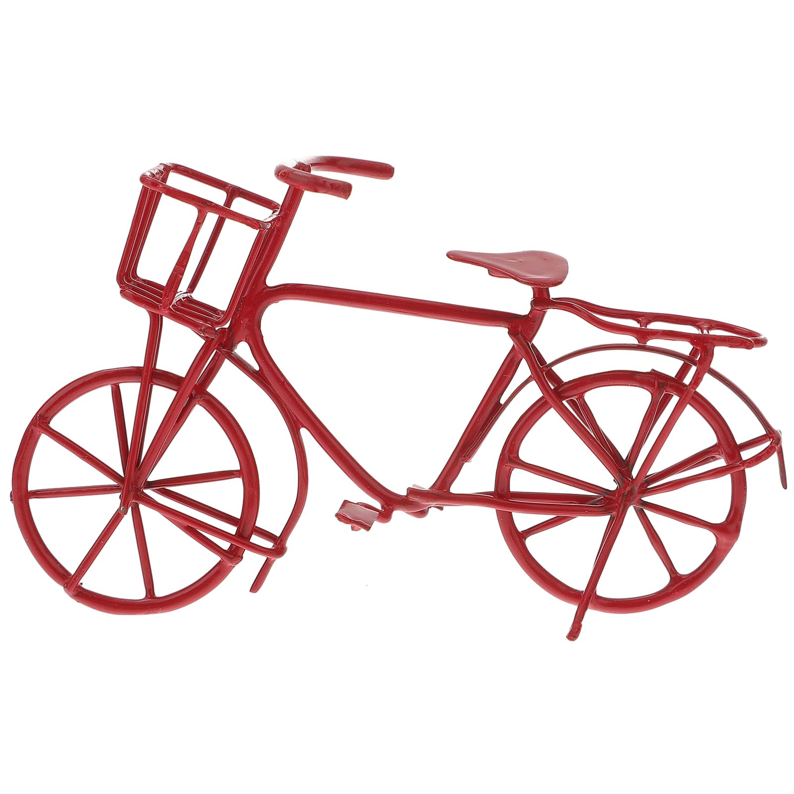 Toddmomy 1:12 Scale Metal Mini Finger Bike with Wheels - Red Micro Motorcycle Toy for Kids, Collectible Miniature Bike for Landscape Ornament | Perfect for Kids Play, Collectors Display & DIY Scenery Decoration