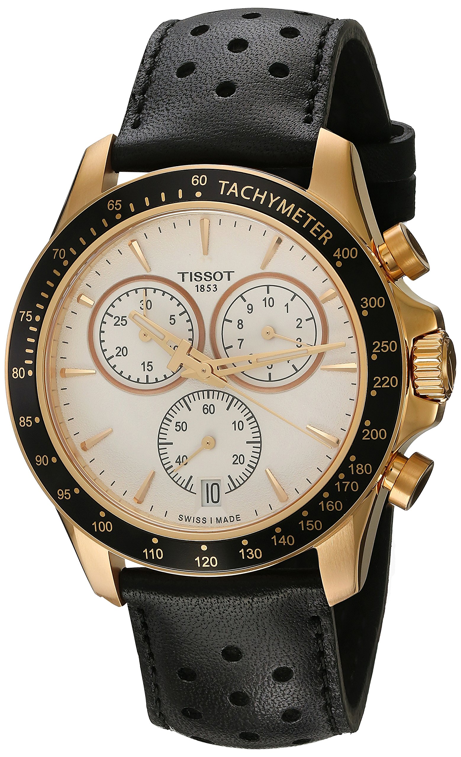 Tissot V8 Chrono Quartz Men's Watch - T1064173603100 Rose Gold Stainless Steel, Swiss Made, Water Resistant | Perfect for Business, Formal Events & Luxury Gifts