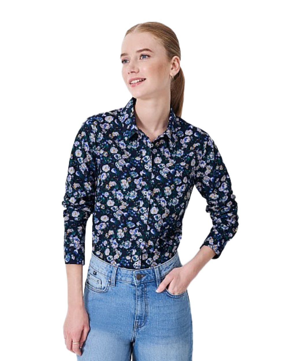 Women's Crew Clothing Lulworth Shirt - Casual Long Sleeve Button Down Top for Work, Office & Everyday Wear