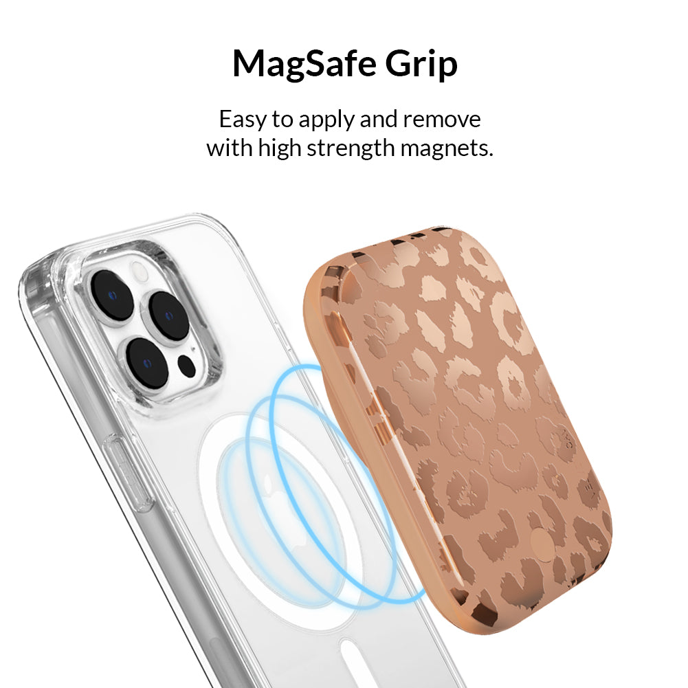 Premium Bronze Leopard MagSafe Battery Pack - 5000mAh Portable Charger for iPhone 12/13/14/15 - Wireless Power Bank with Fast Charging | Perfect for Travel, Work & Outdoor Adventures