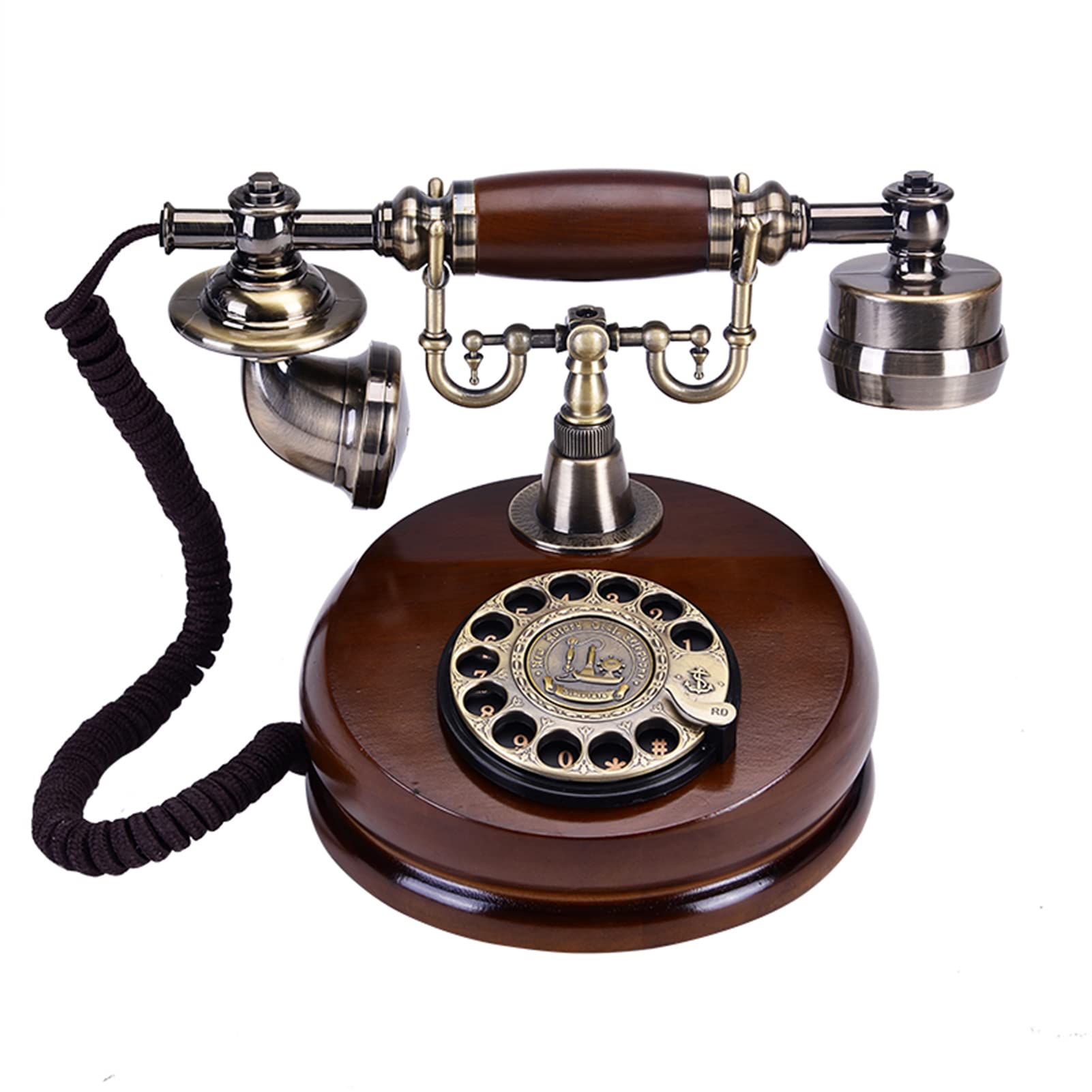 Vintage Rotary Dial Phone - Retro Landline Telephone for Home, Office, Hotel & School | Classic Desk Phone with Antique Design | Perfect for Vintage Decor, Film Props & Gift Giving
